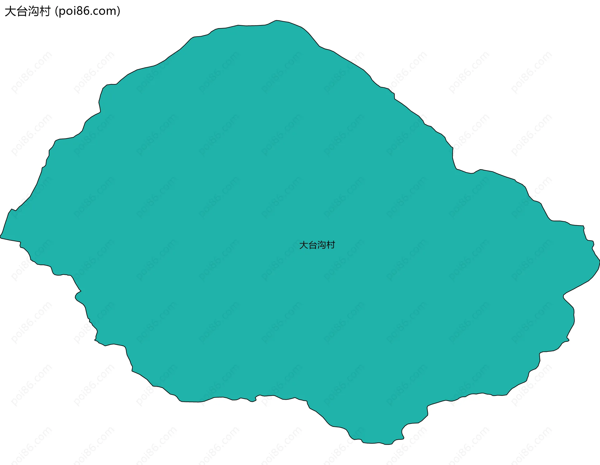 大台沟村边界地图