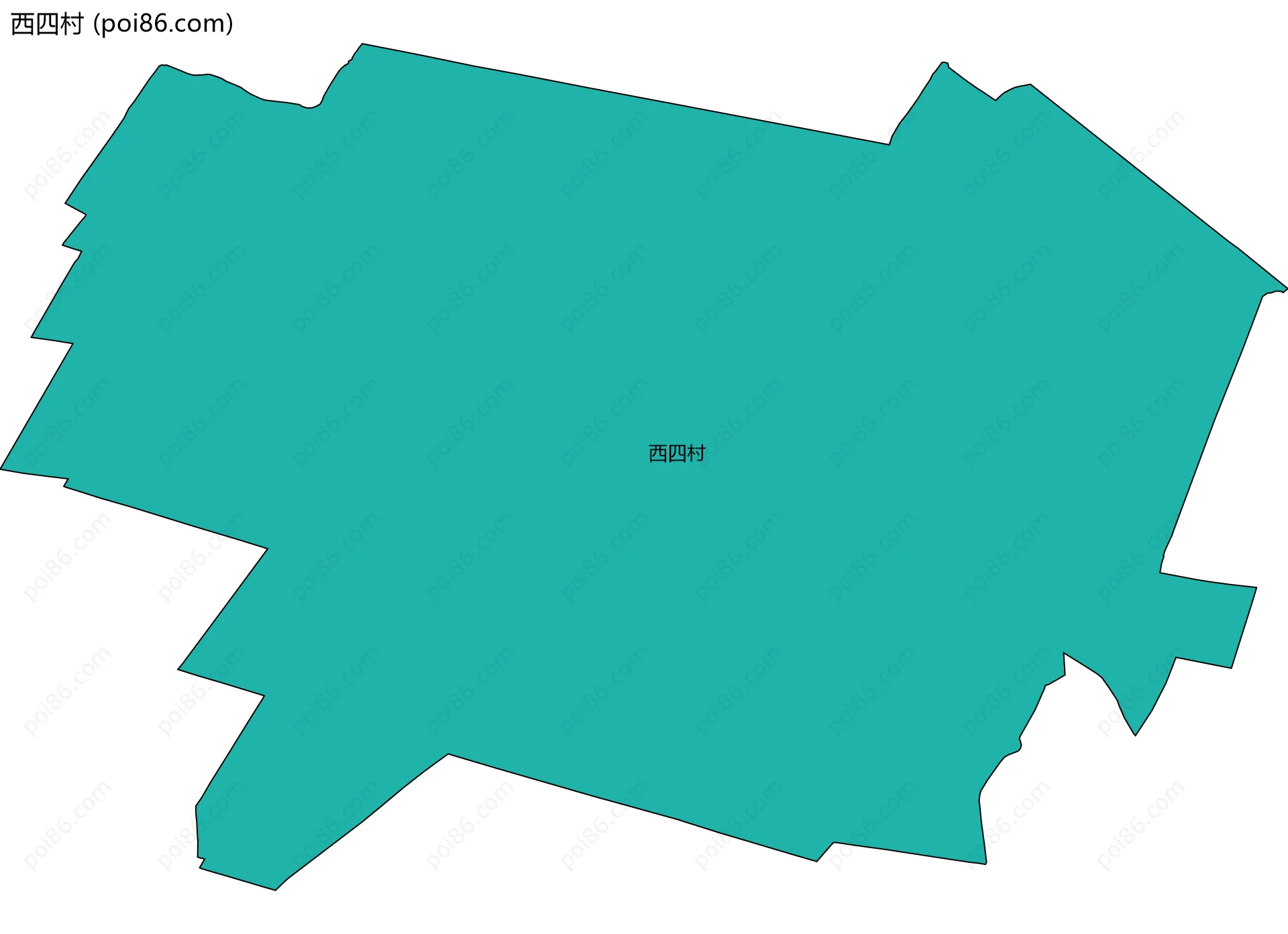 西四村边界地图