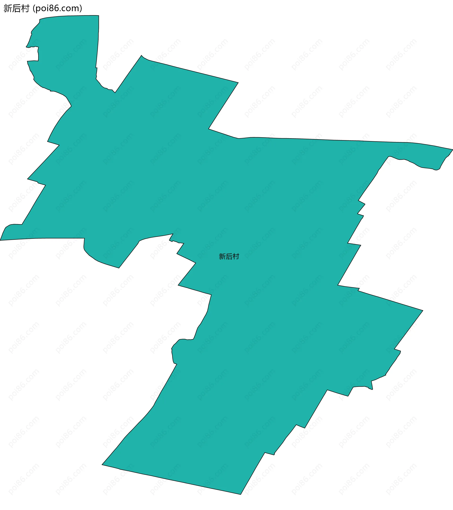 新后村边界地图