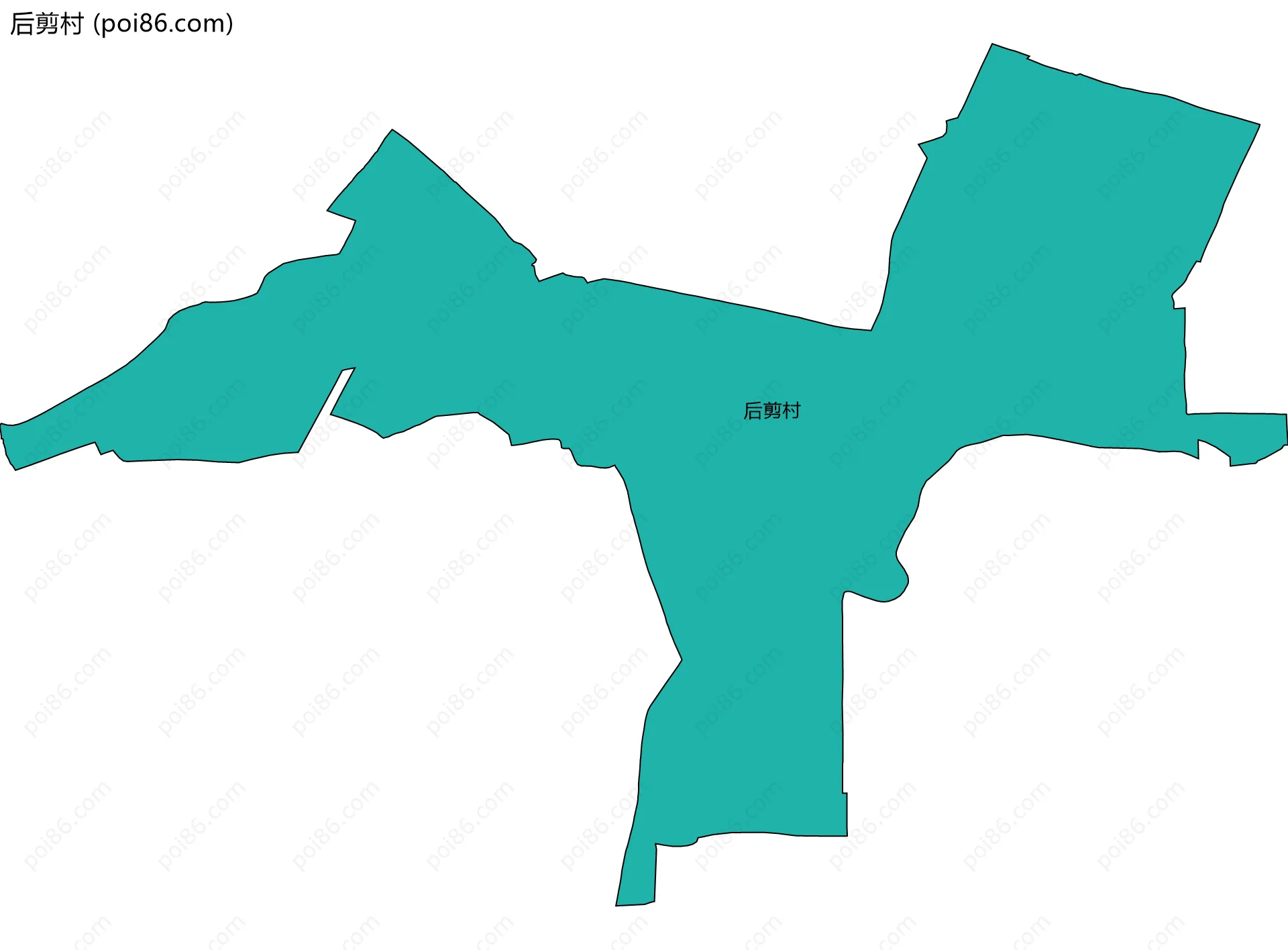 后剪村边界地图