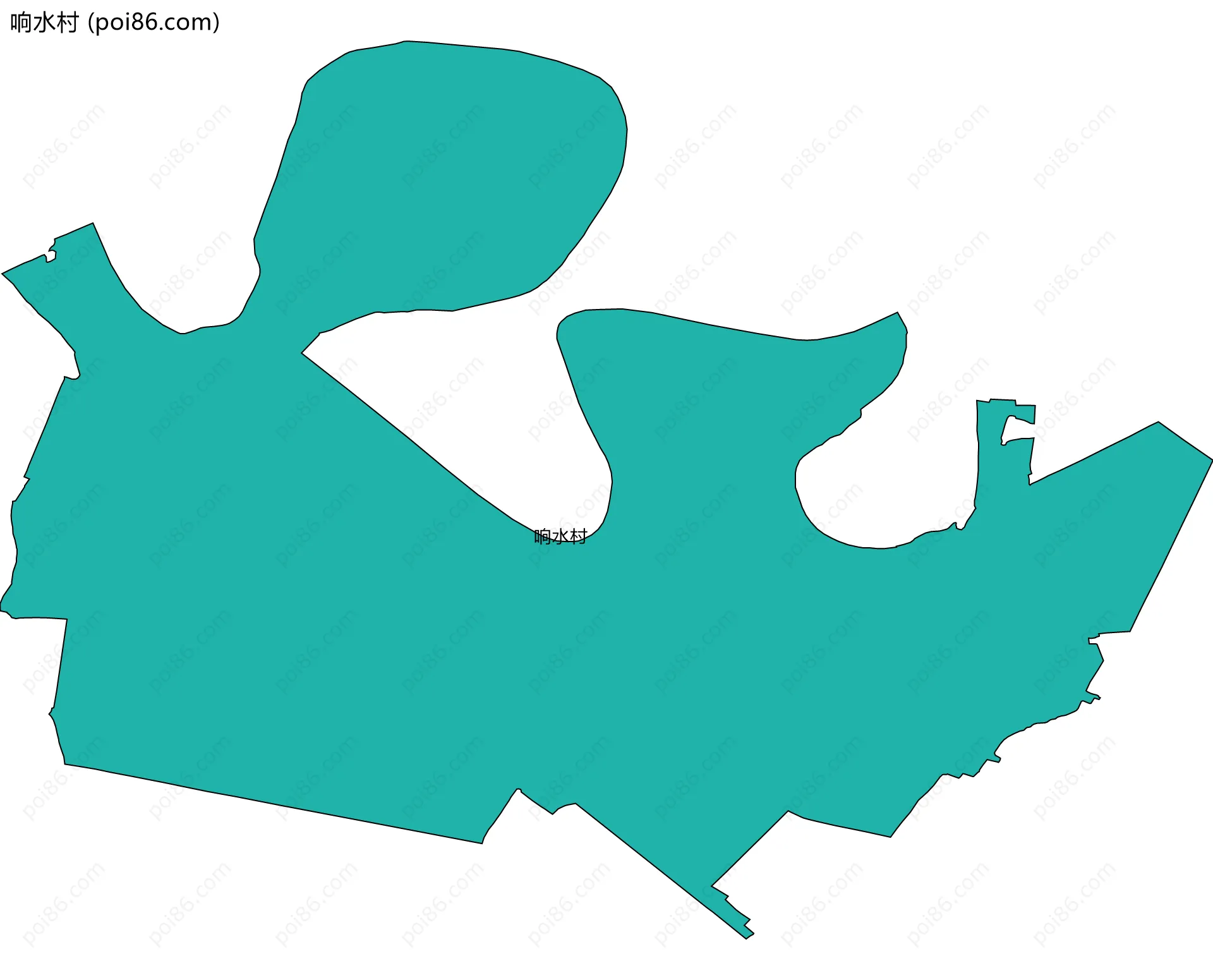 响水村边界地图