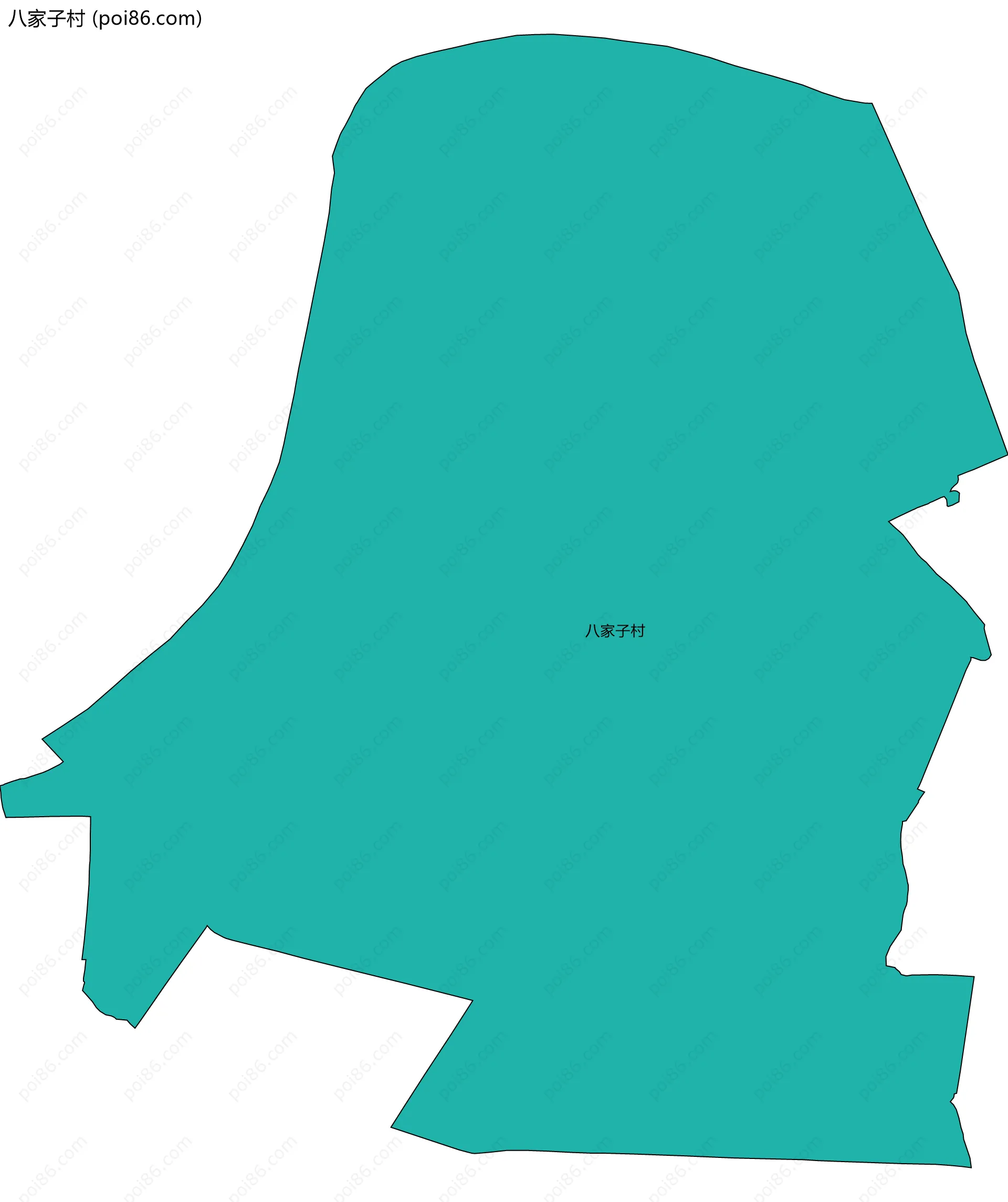 八家子村边界地图