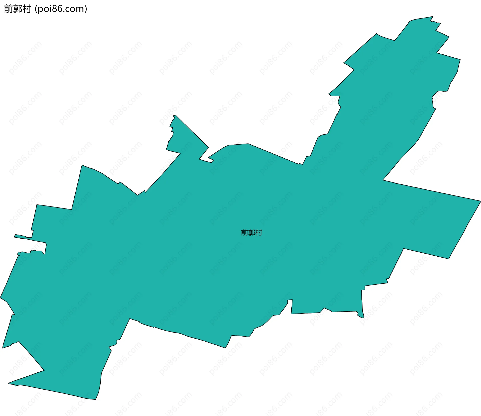 前郭村边界地图