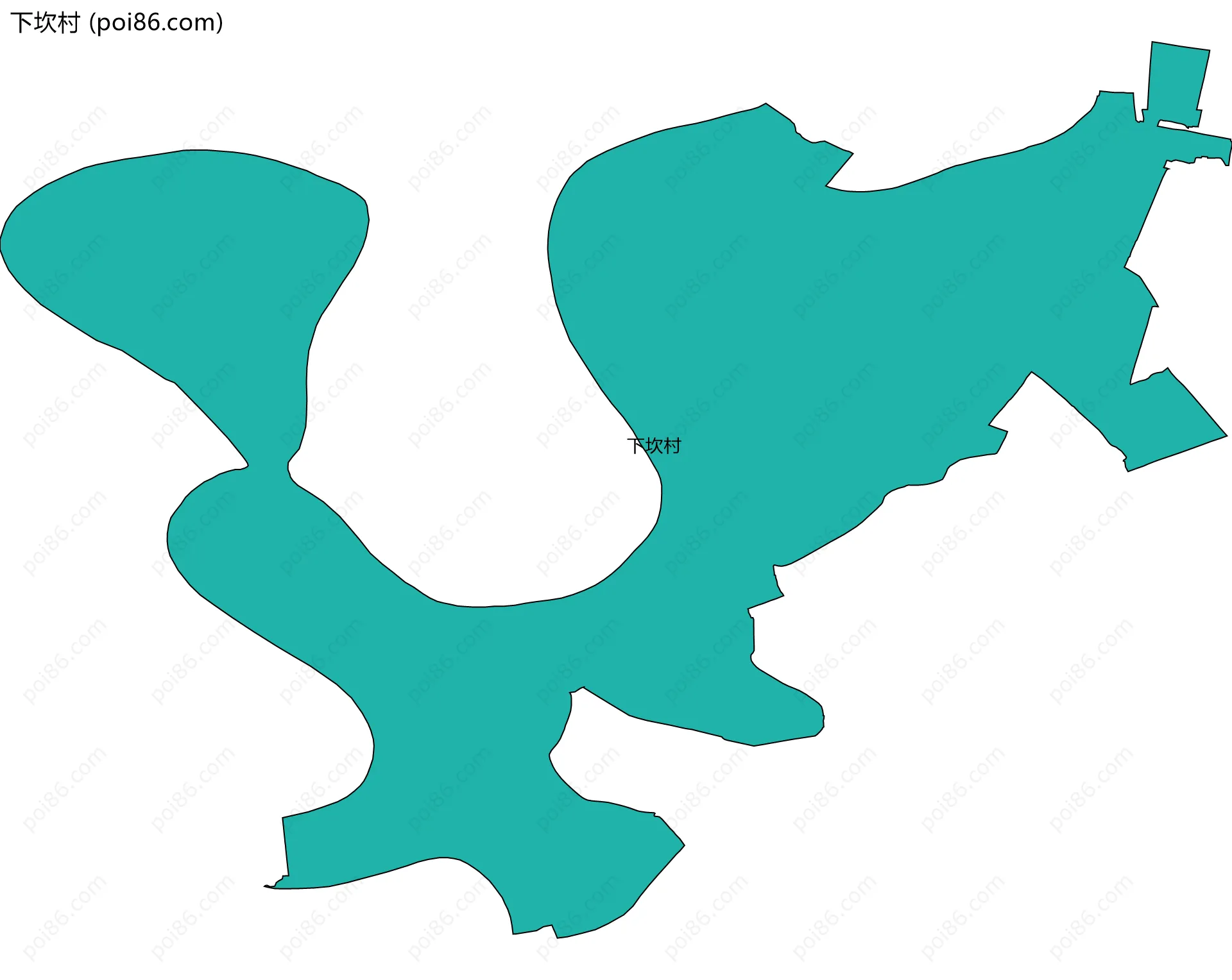 下坎村边界地图