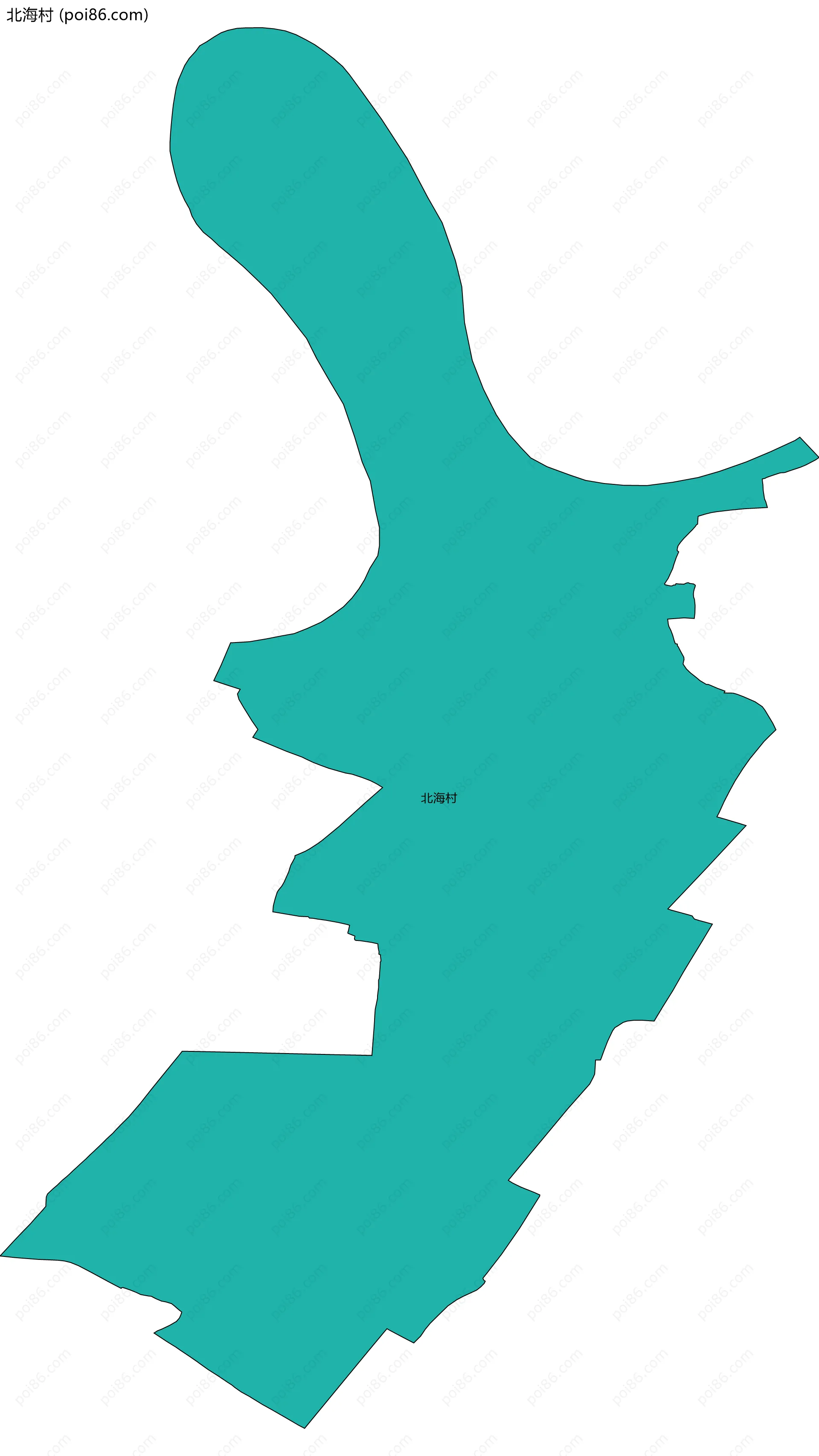 北海村边界地图