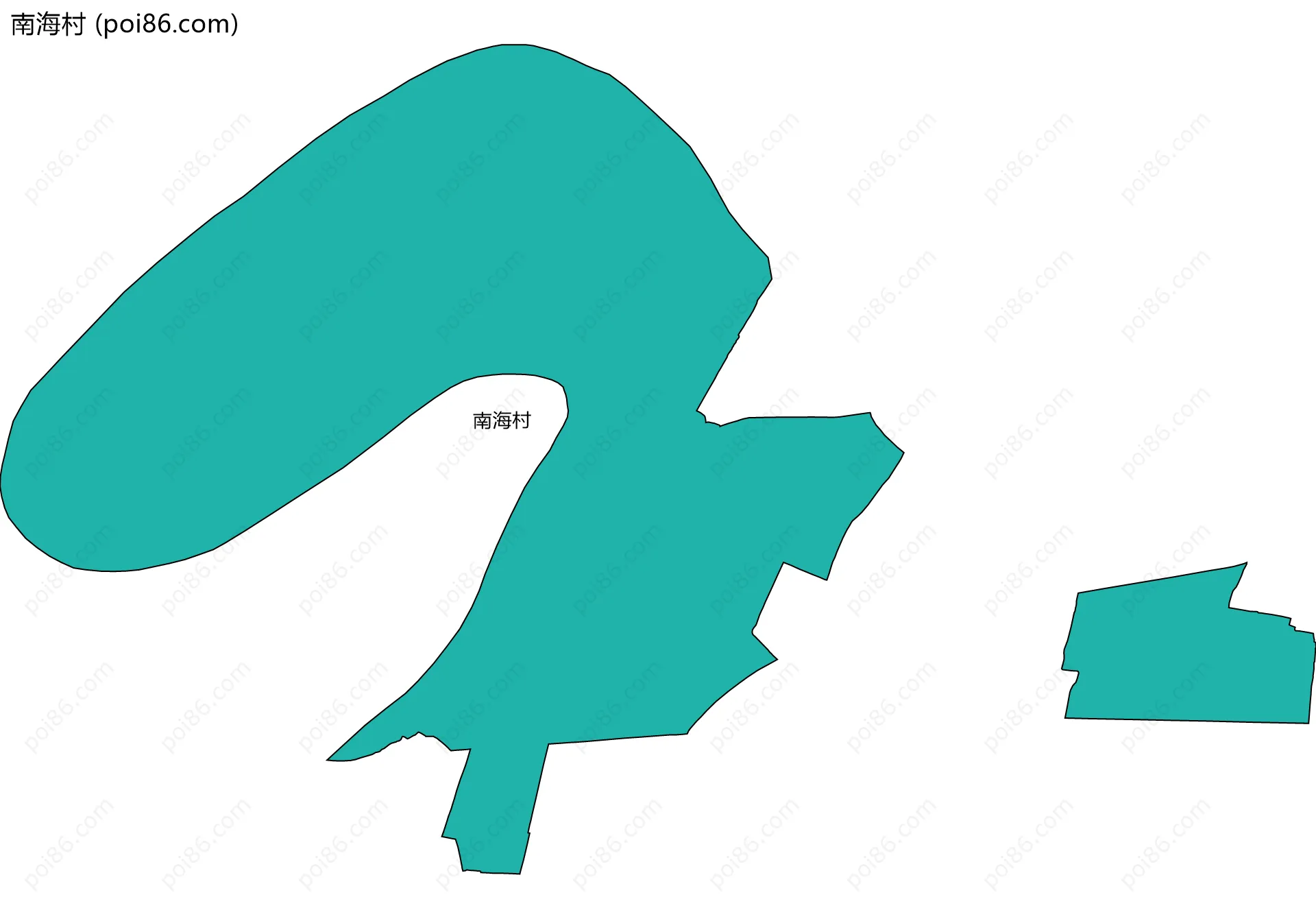 南海村边界地图
