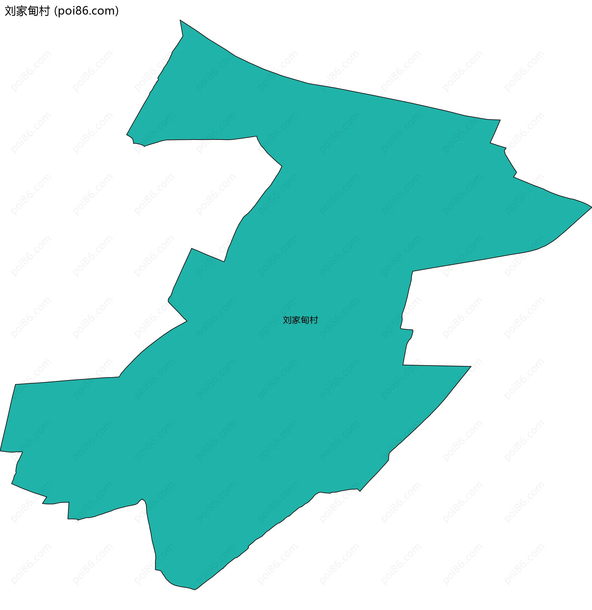 刘家甸村边界地图