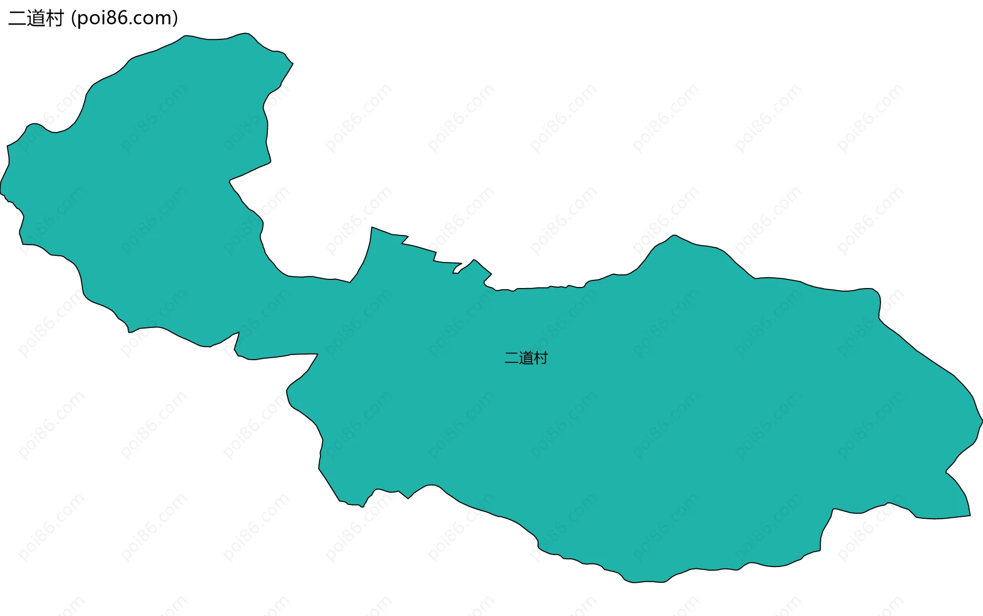 二道村边界地图