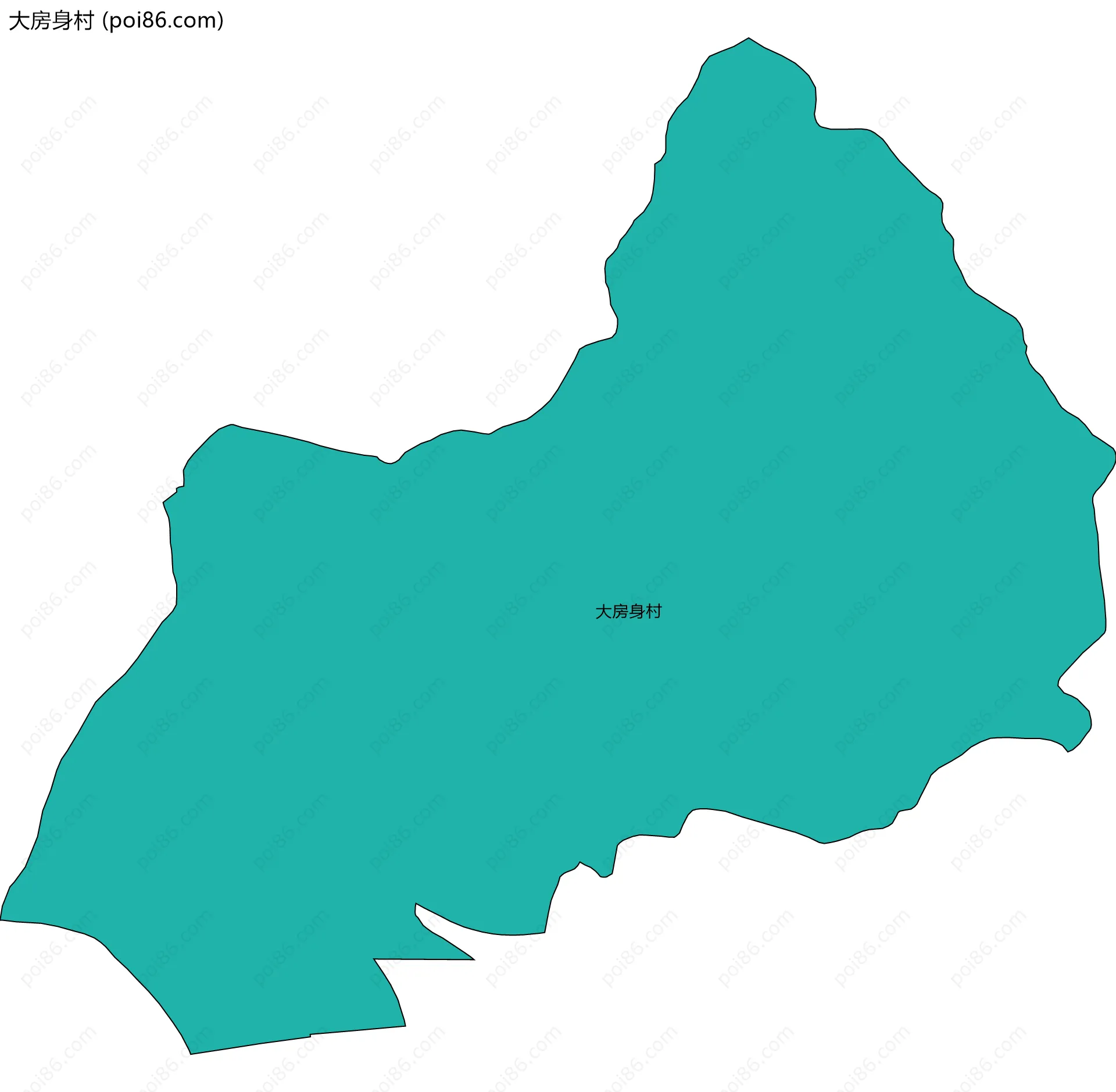 大房身村边界地图