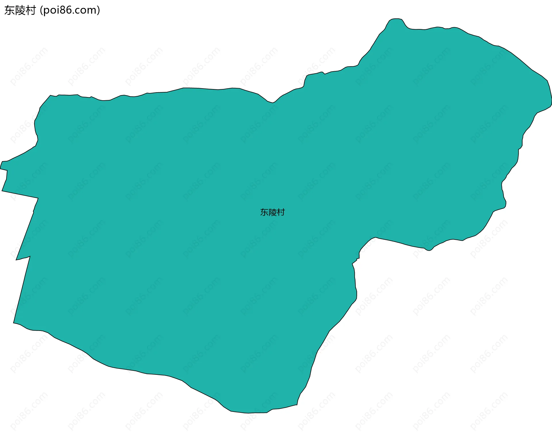 东陵村边界地图