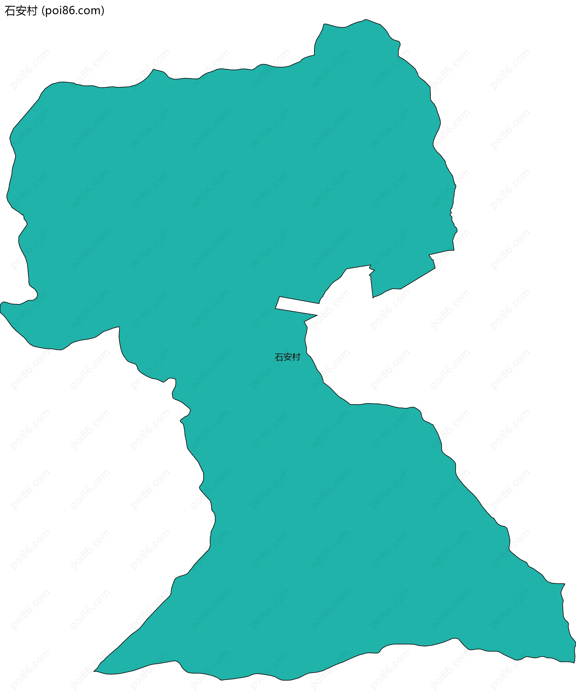 石安村边界地图