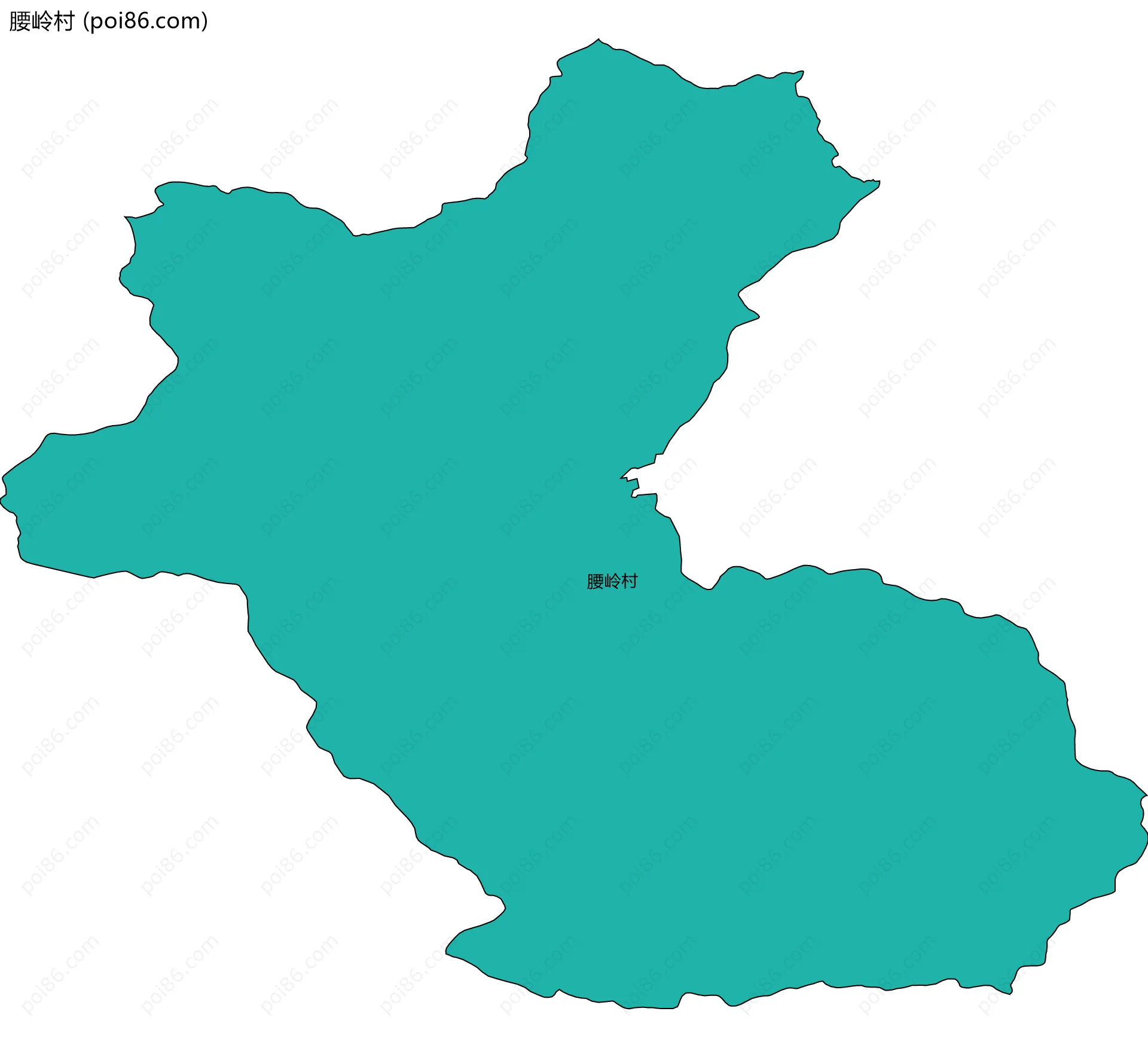 腰岭村边界地图