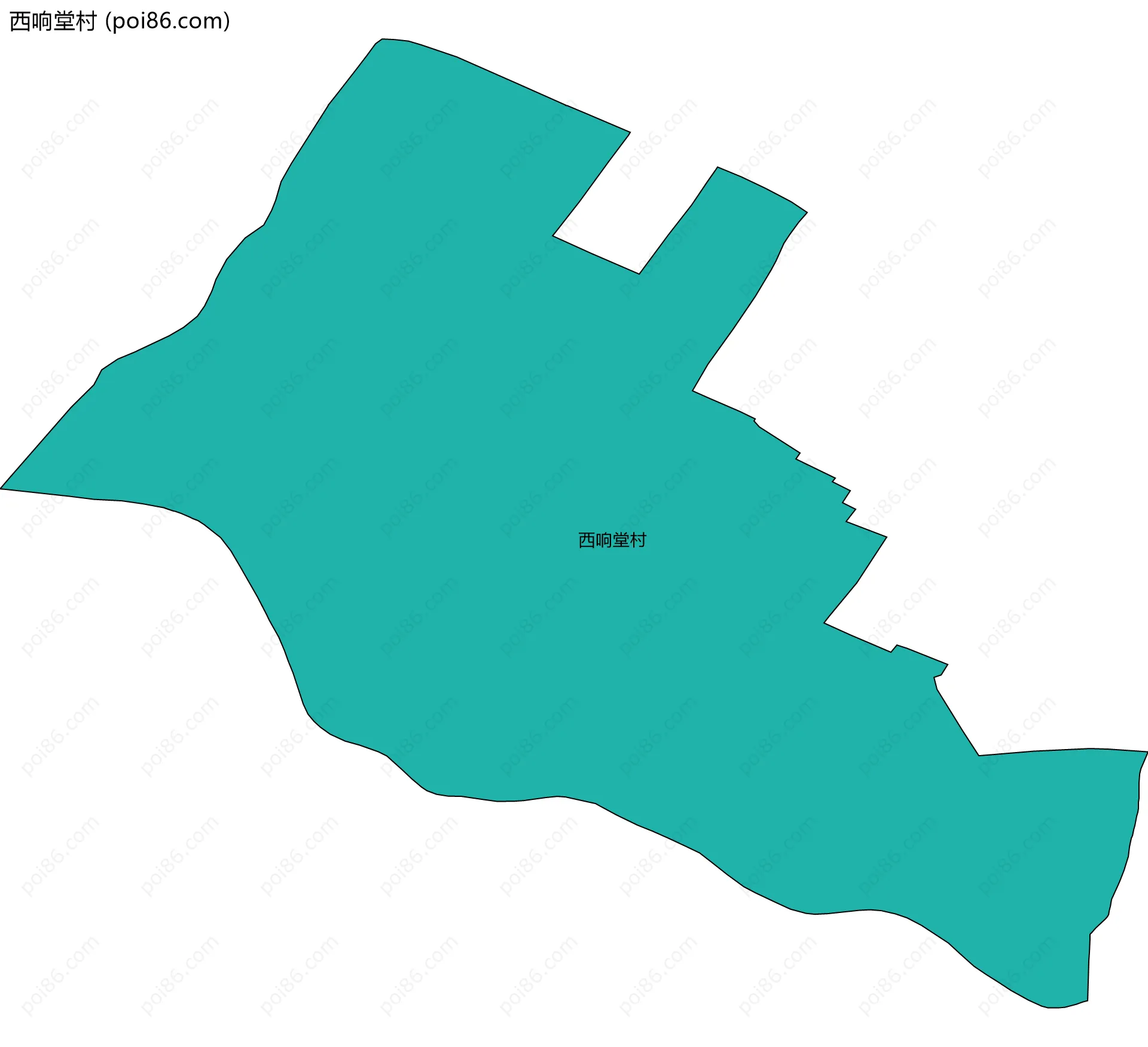 西响堂村边界地图