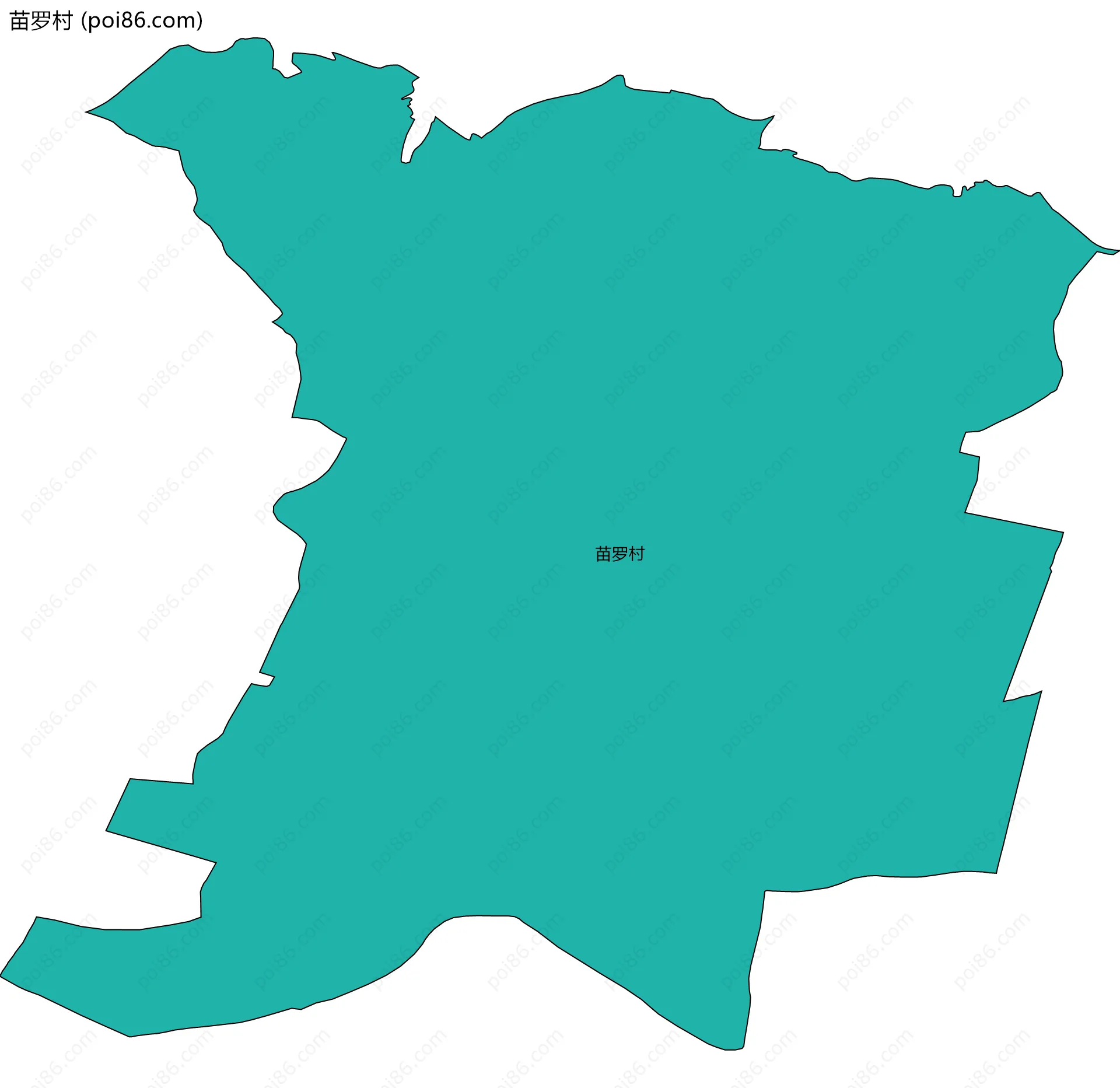 苗罗村边界地图
