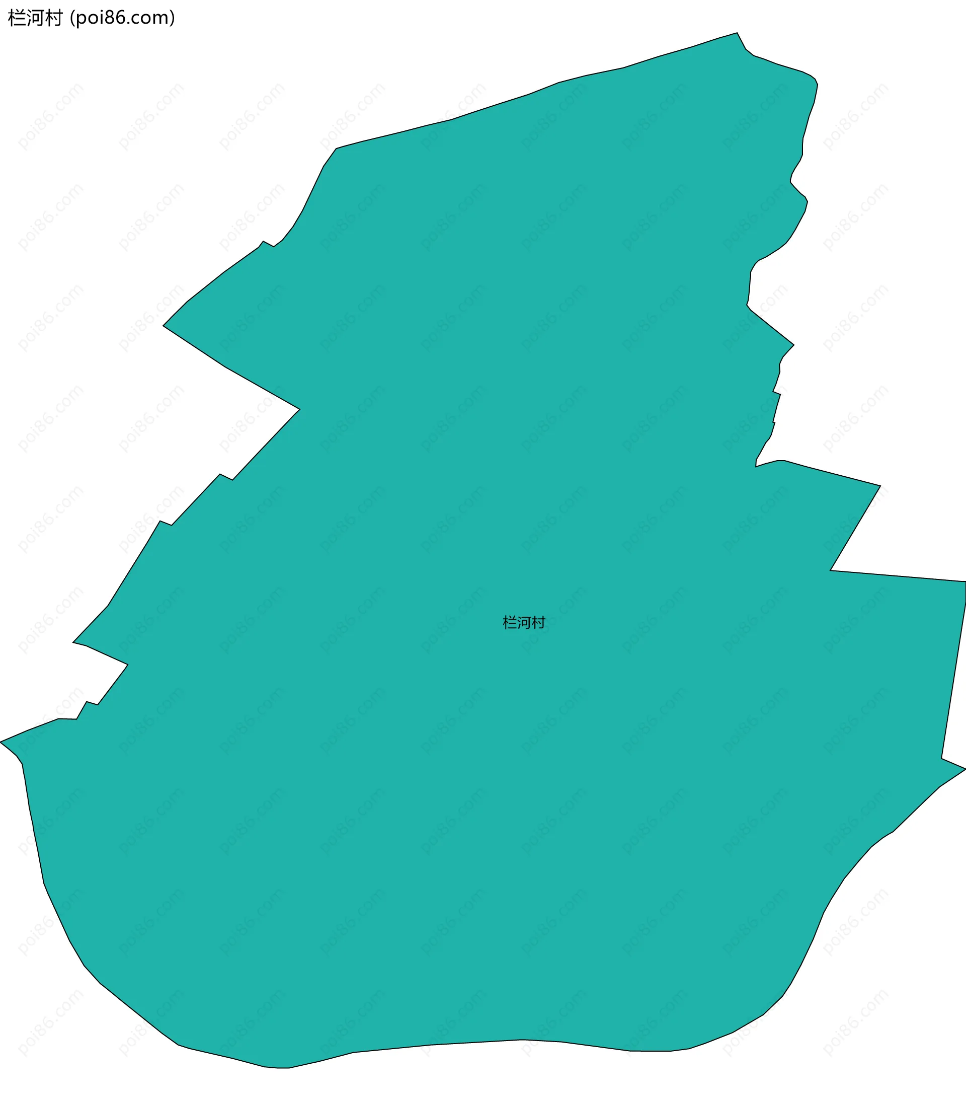 栏河村边界地图