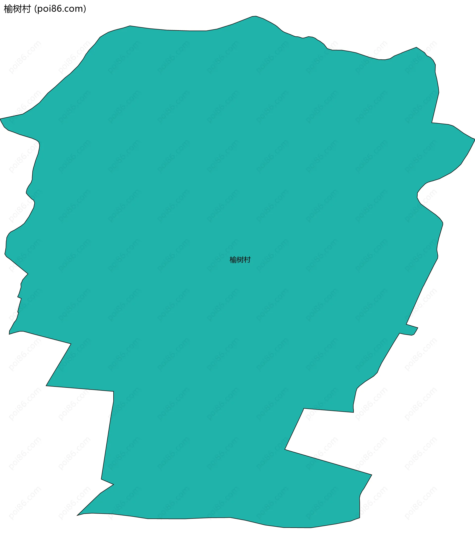 榆树村边界地图