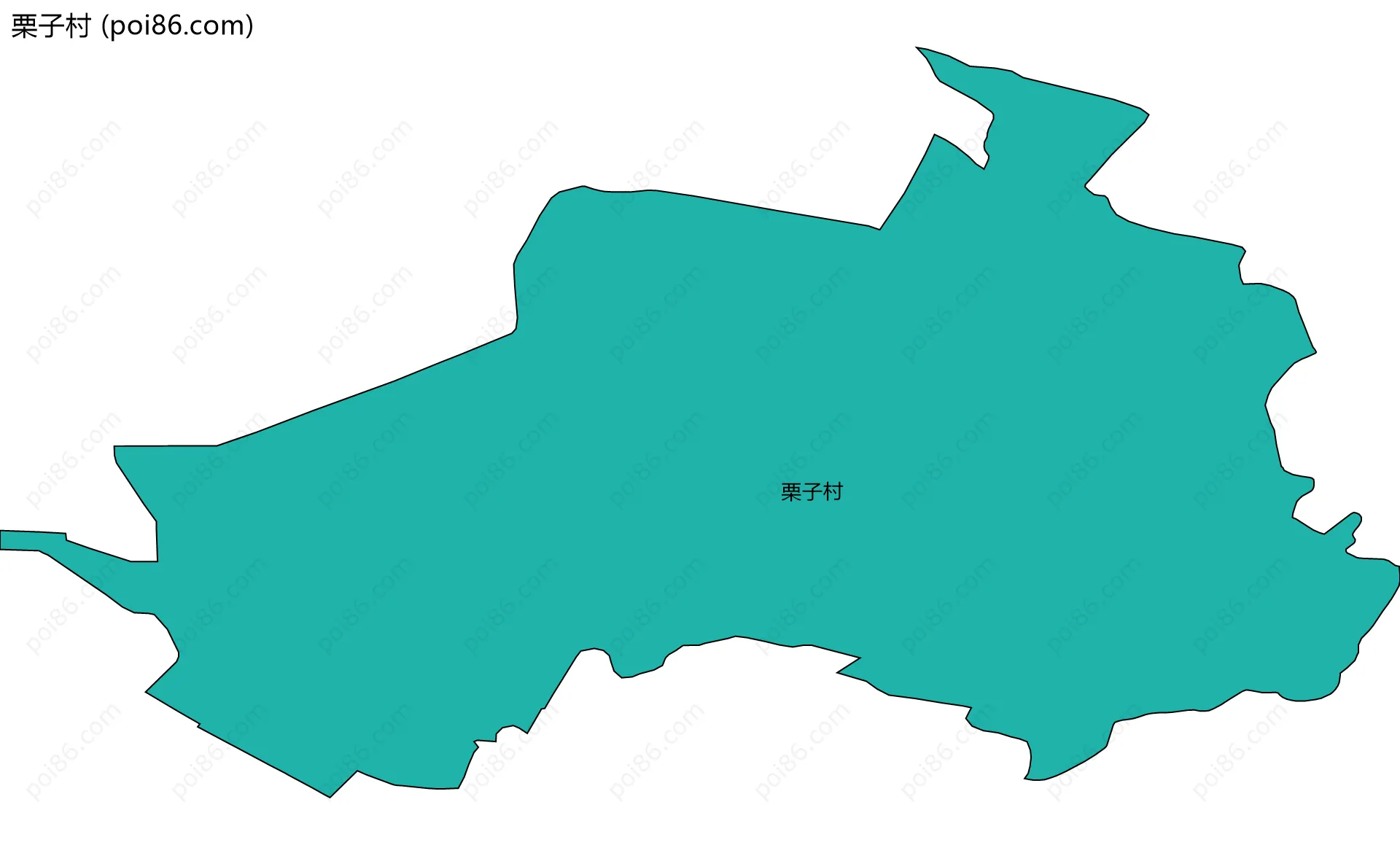 栗子村边界地图