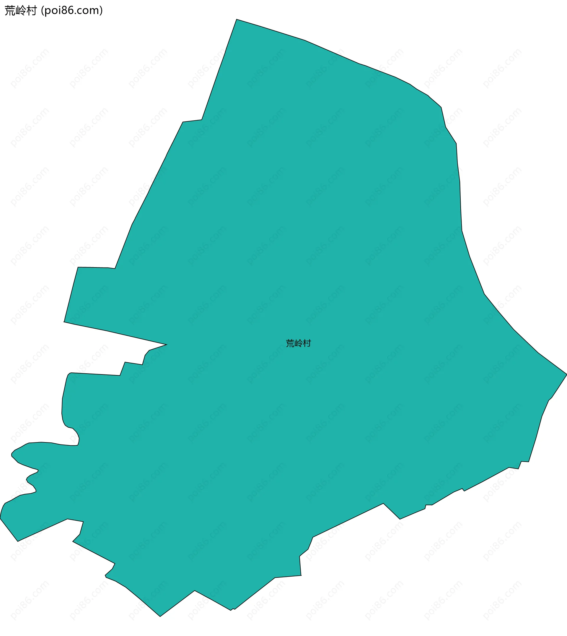 荒岭村边界地图