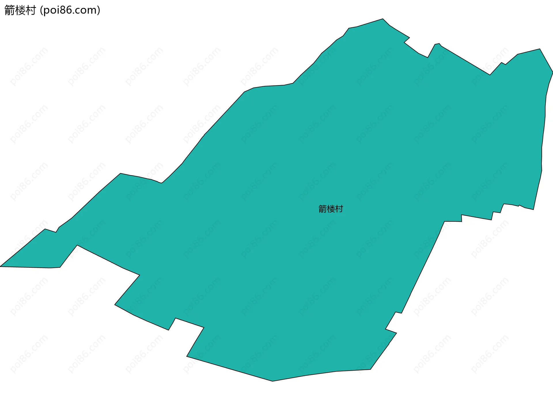 箭楼村边界地图