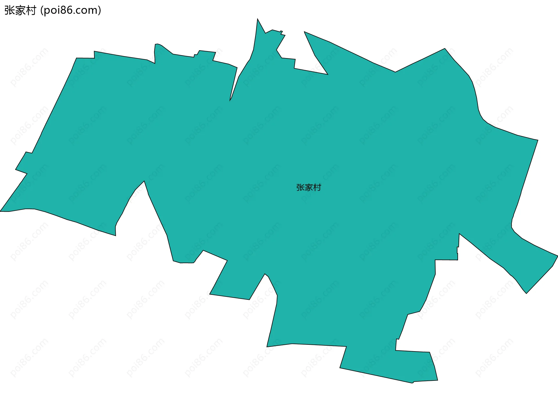 张家村边界地图