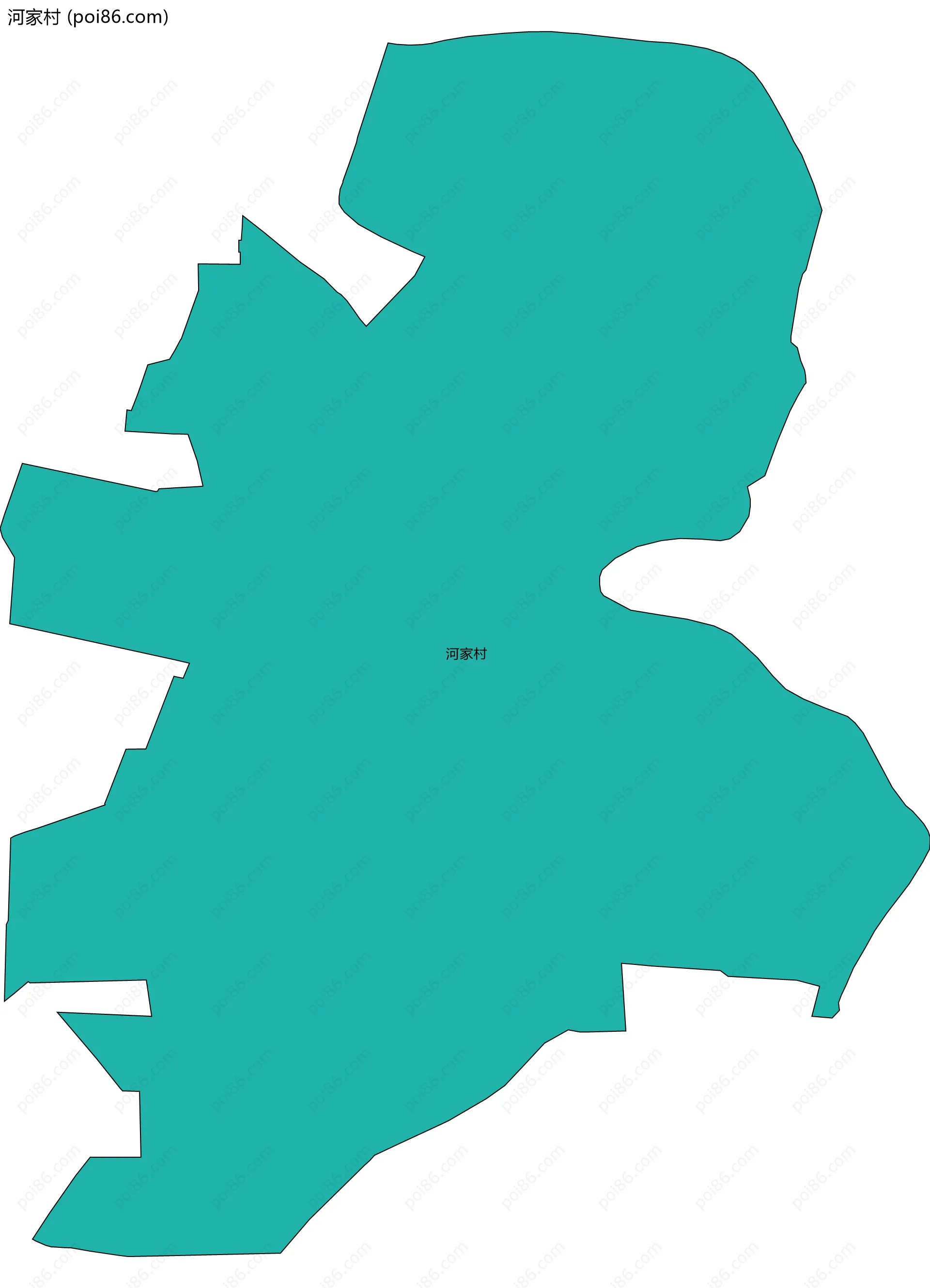 河家村边界地图