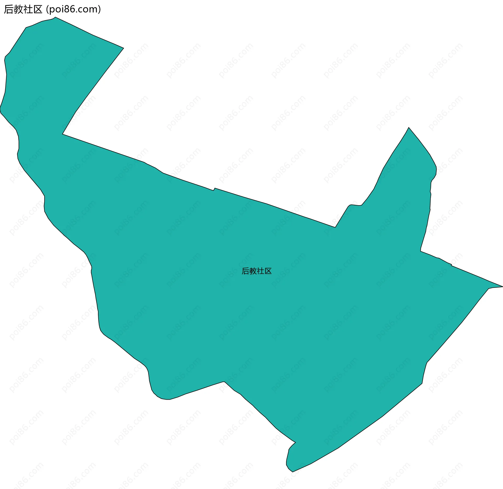后教社区边界地图