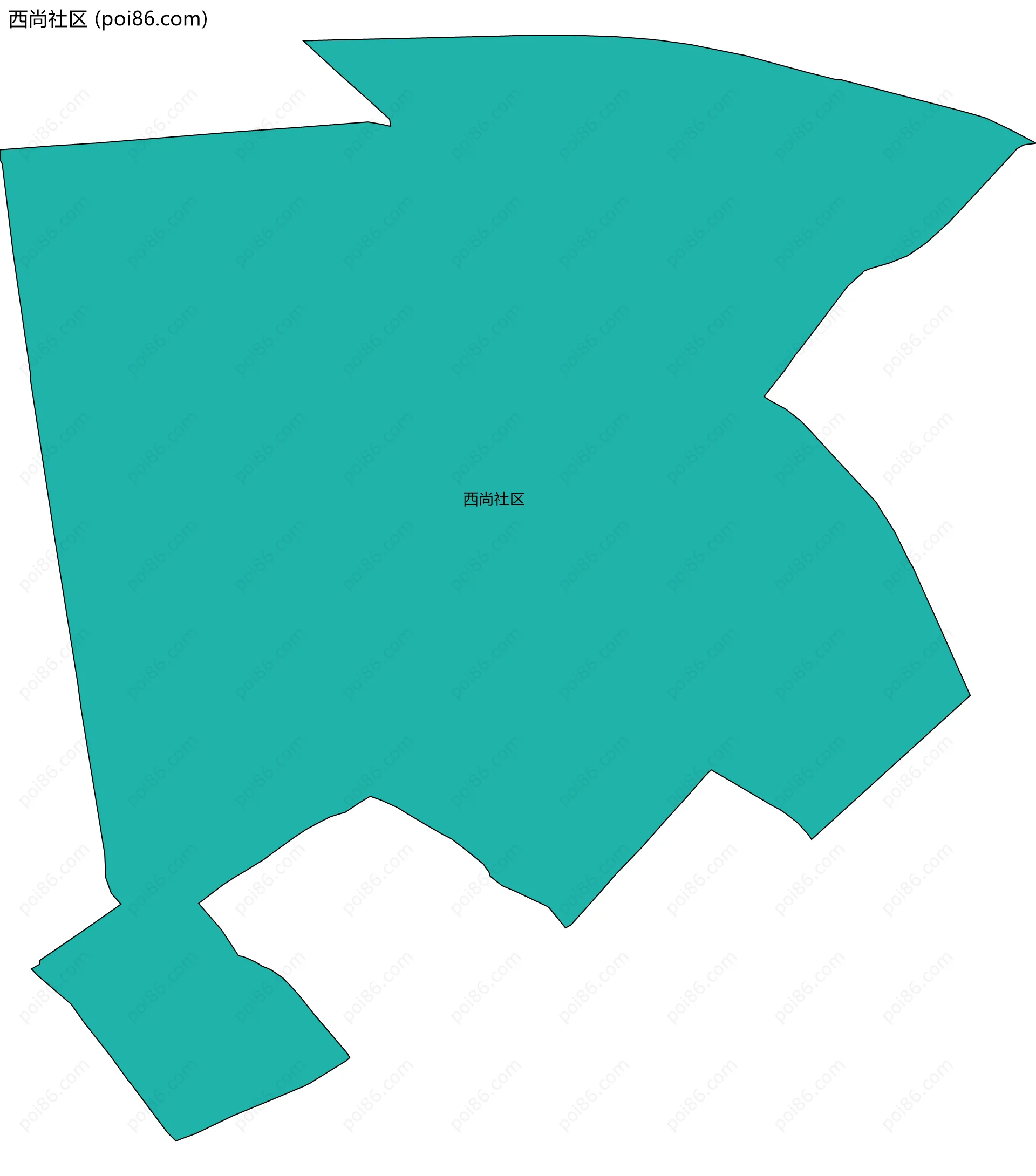 西尚社区边界地图