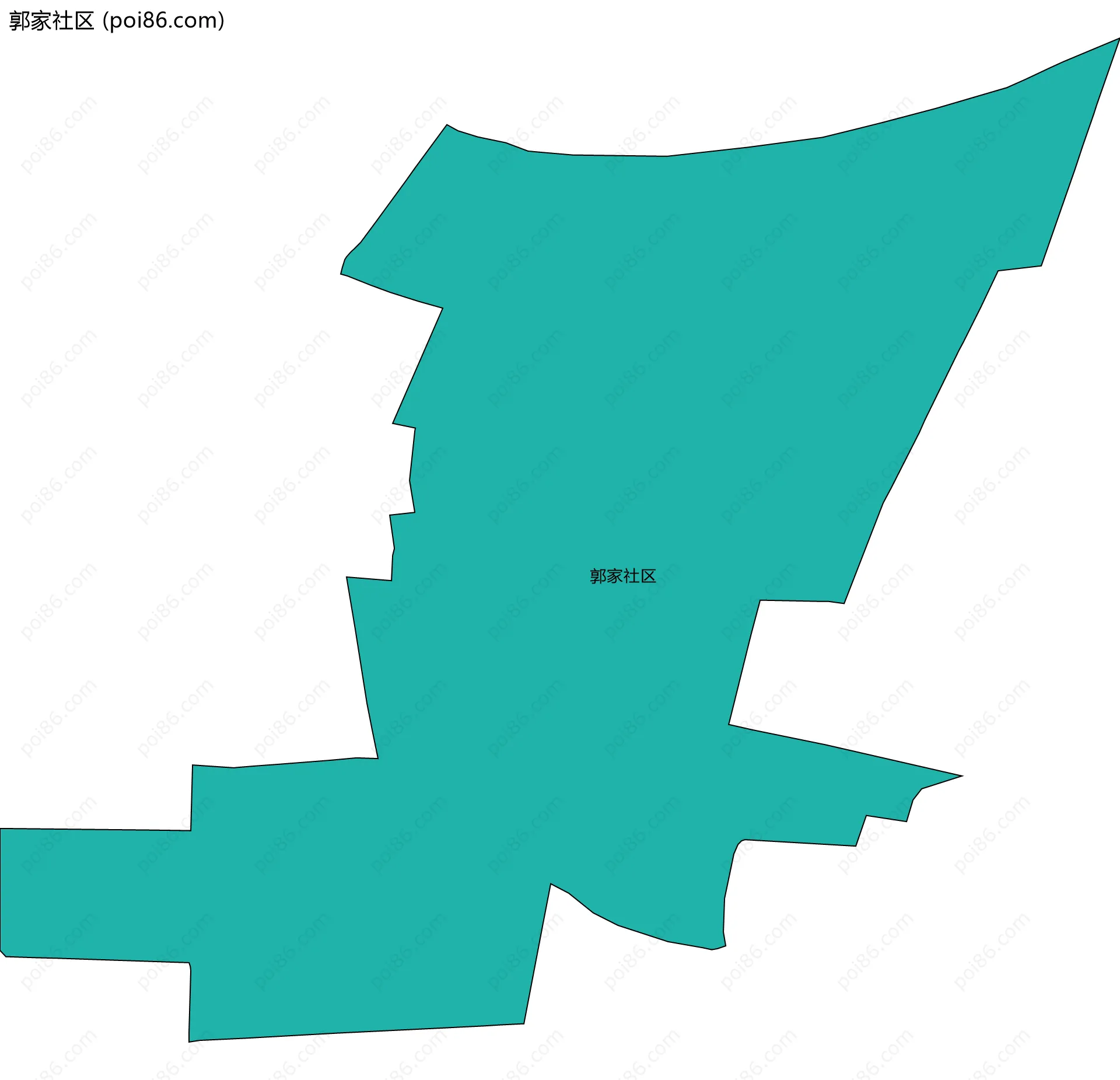 郭家社区边界地图