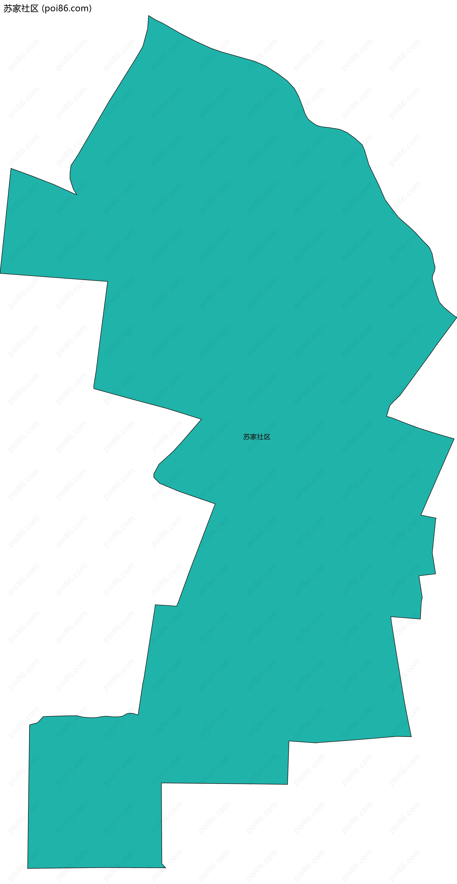 苏家社区边界地图