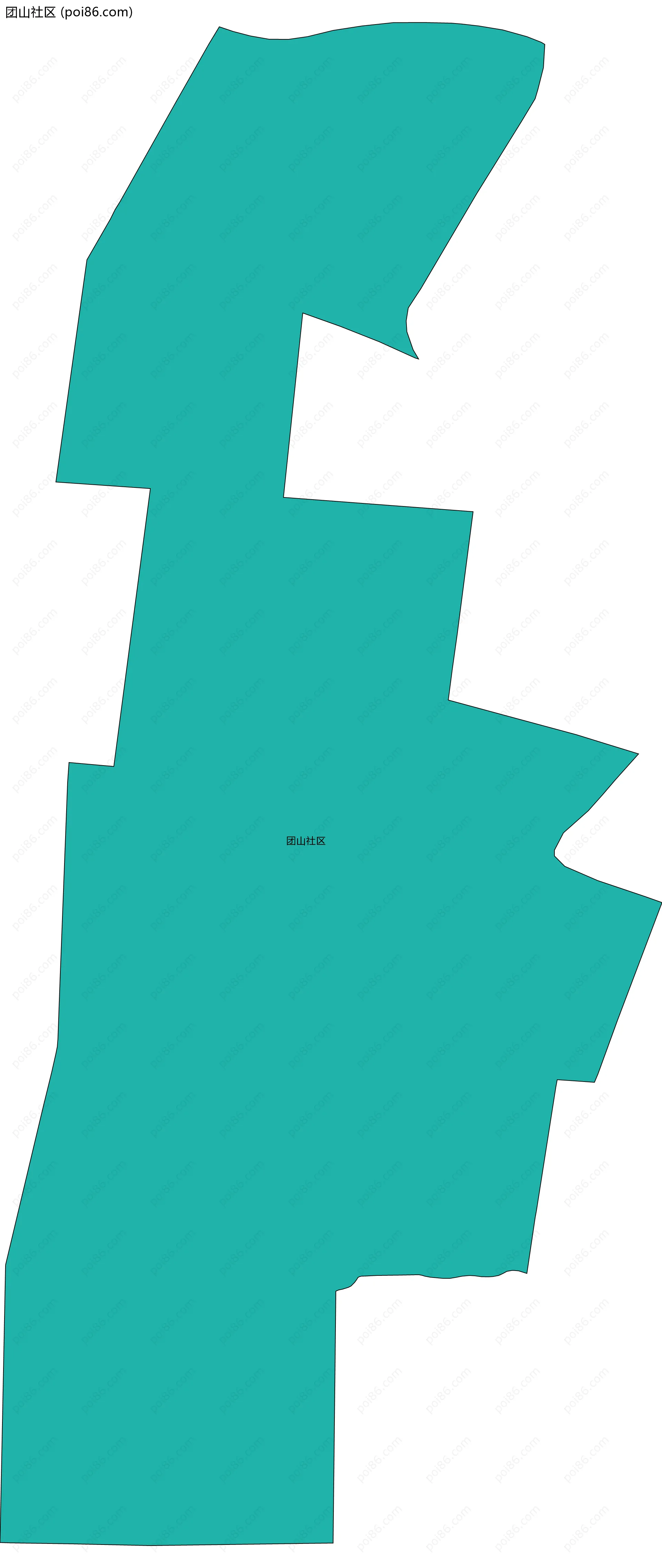 团山社区边界地图