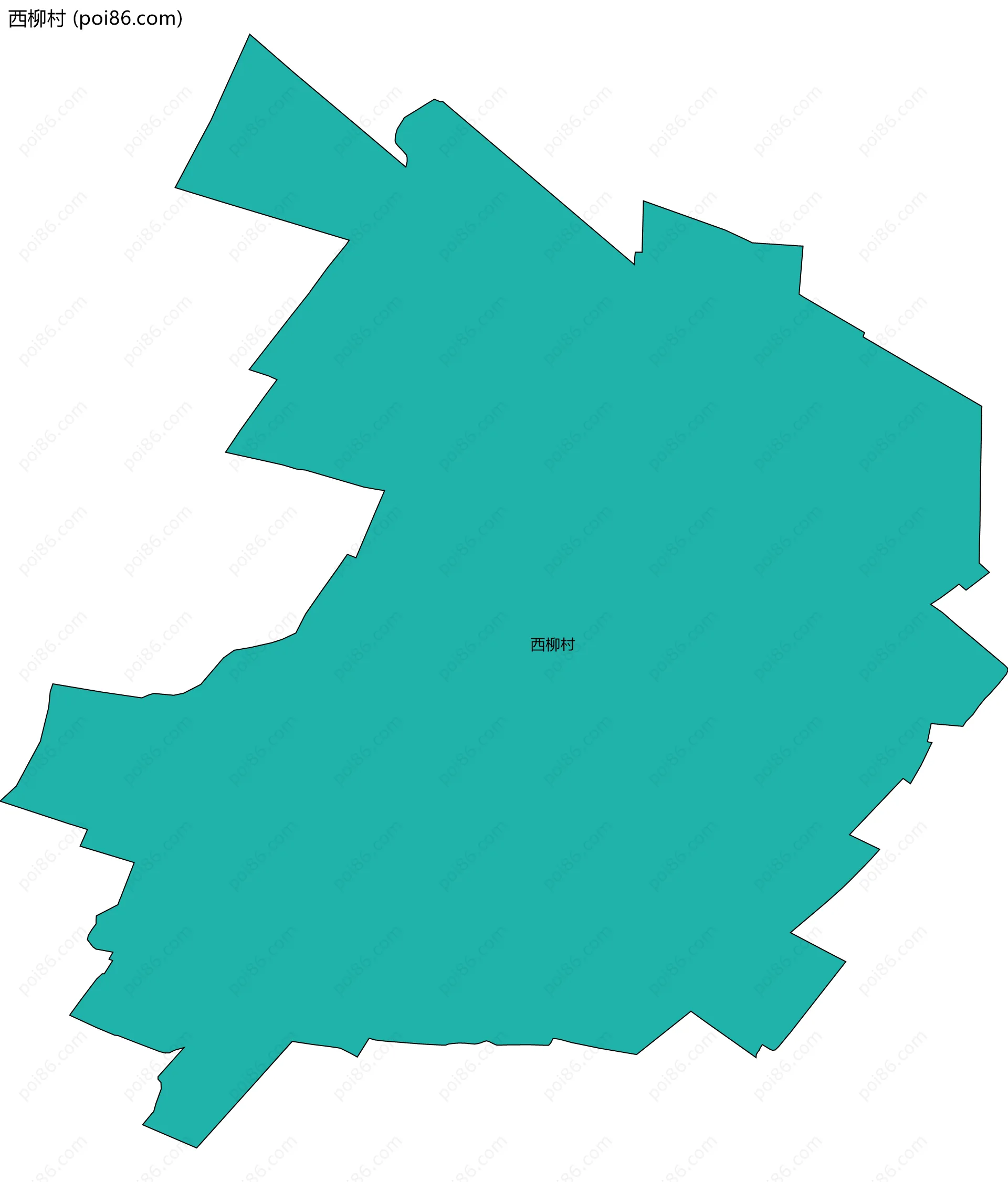 西柳村边界地图