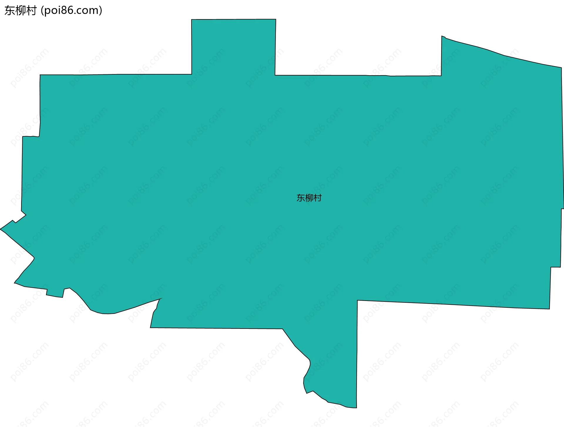 东柳村边界地图