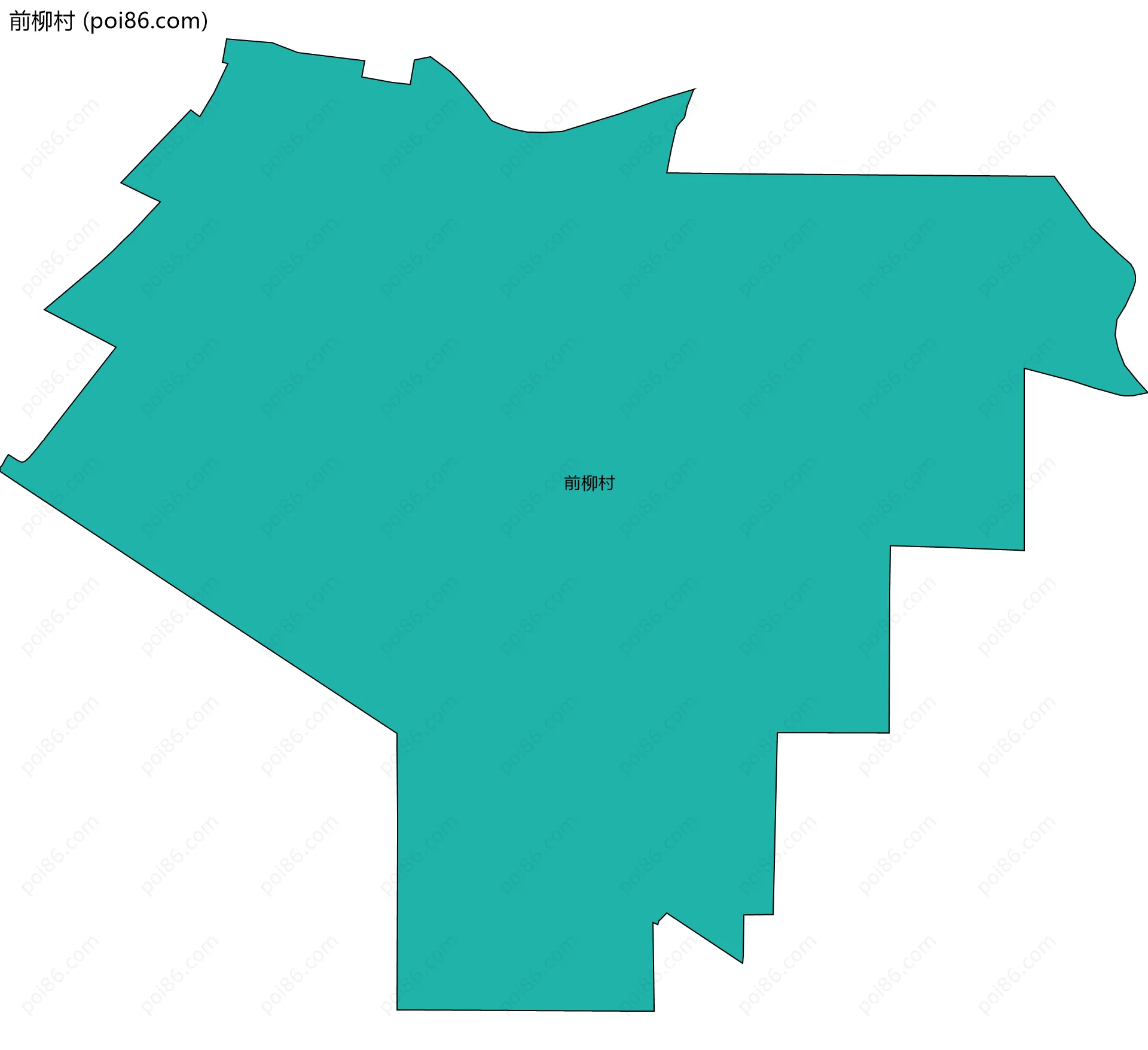 前柳村边界地图