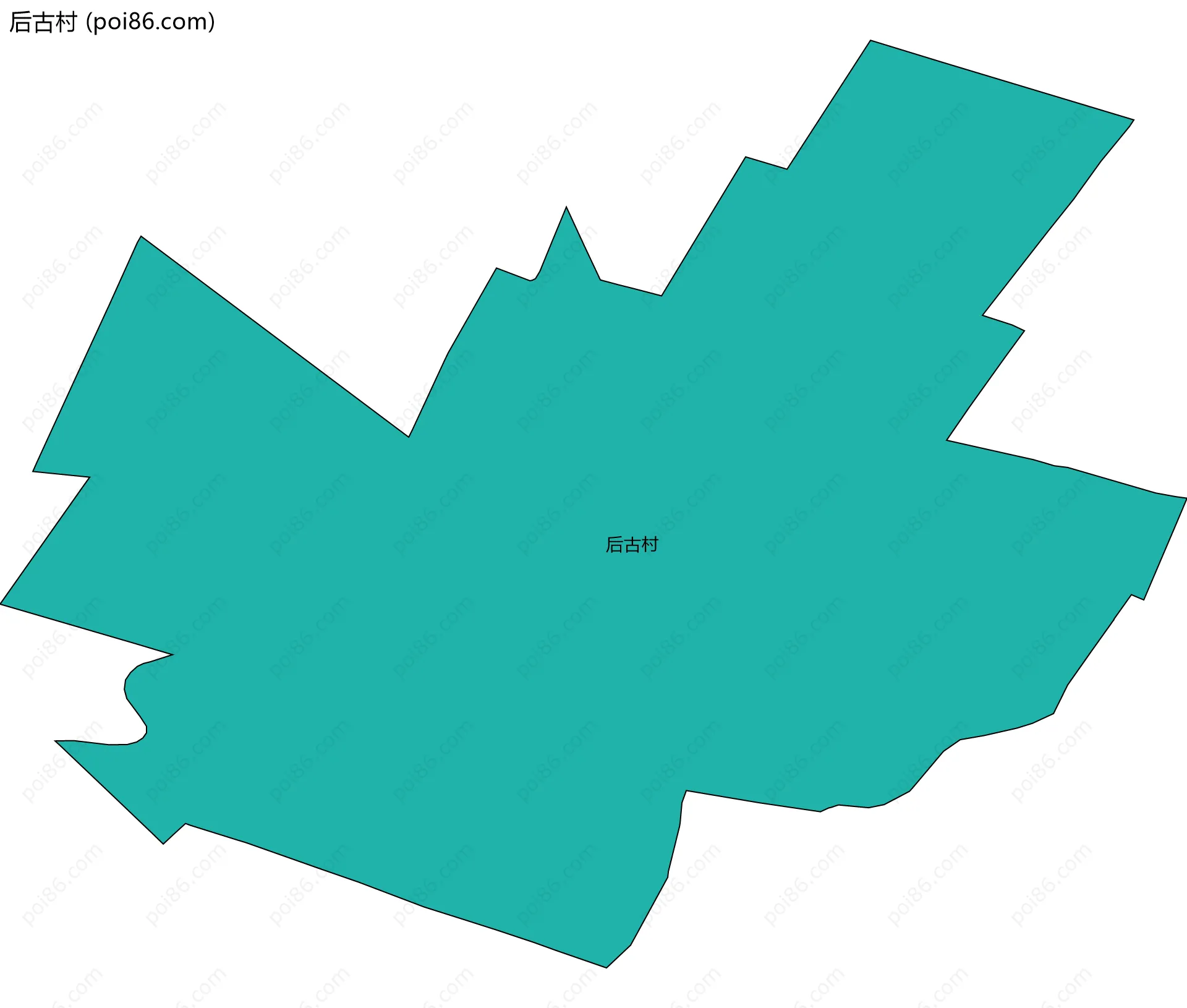 后古村边界地图
