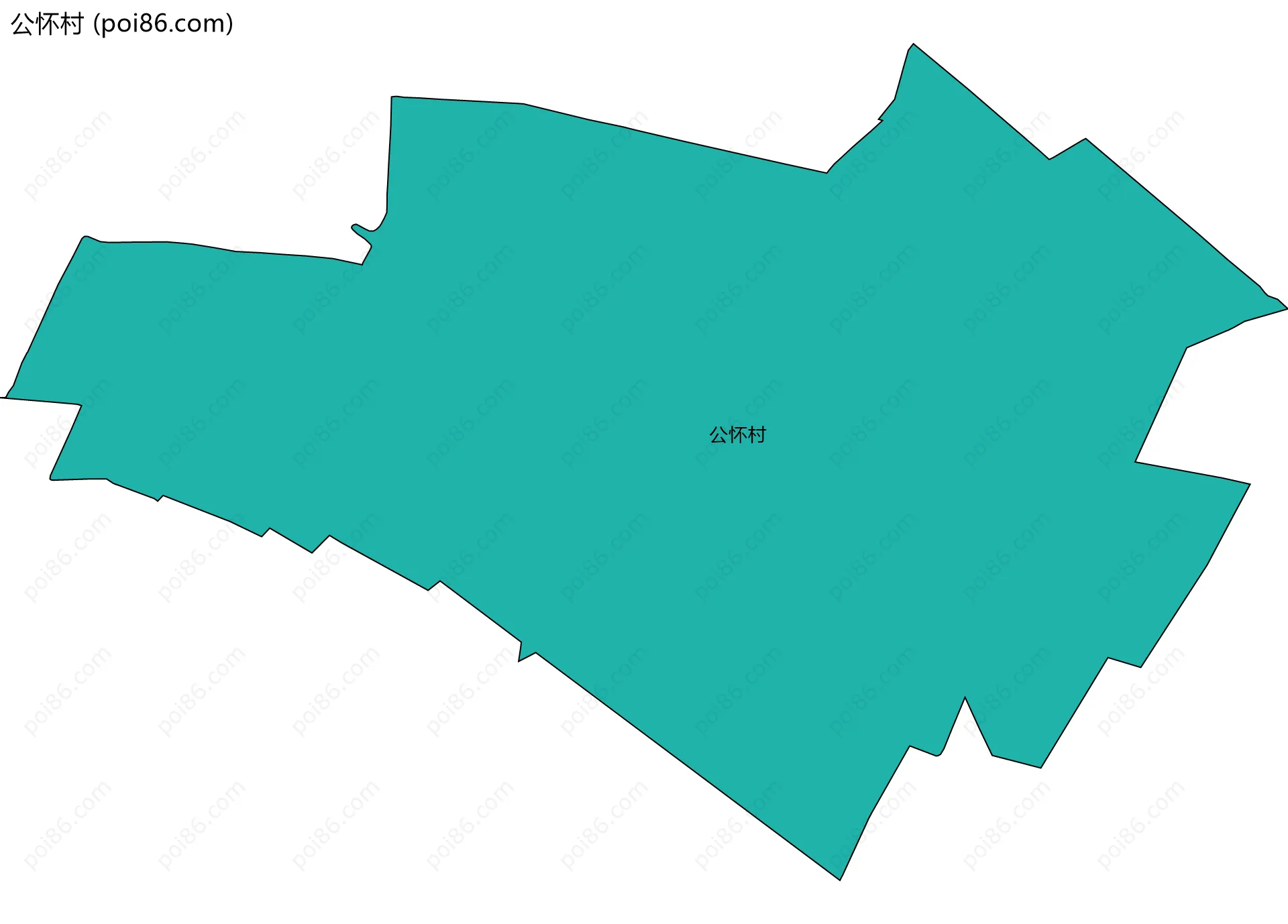 公怀村边界地图
