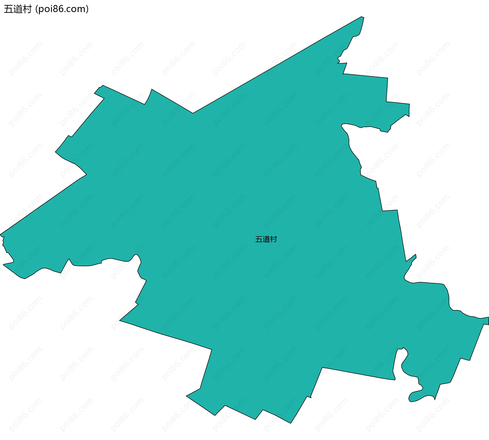五道村边界地图
