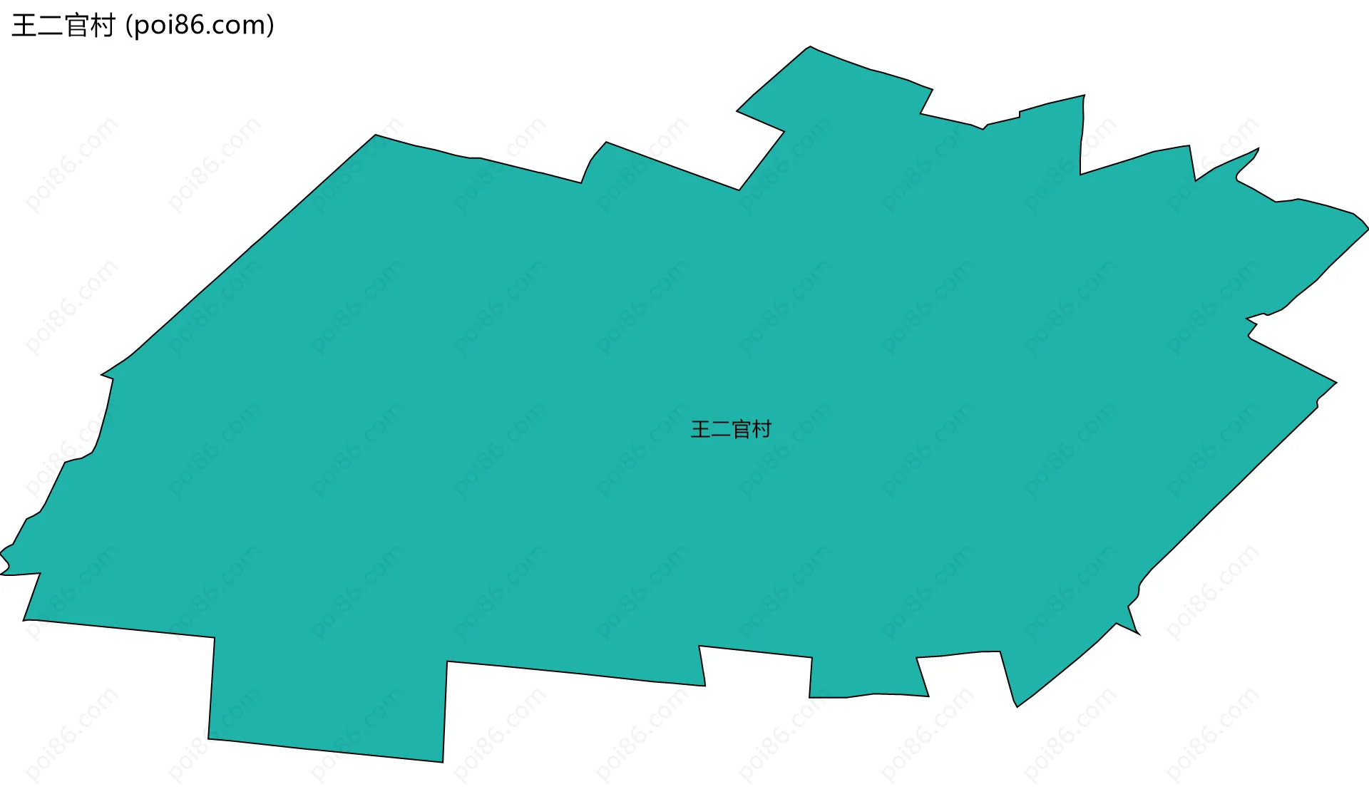 王二官村边界地图
