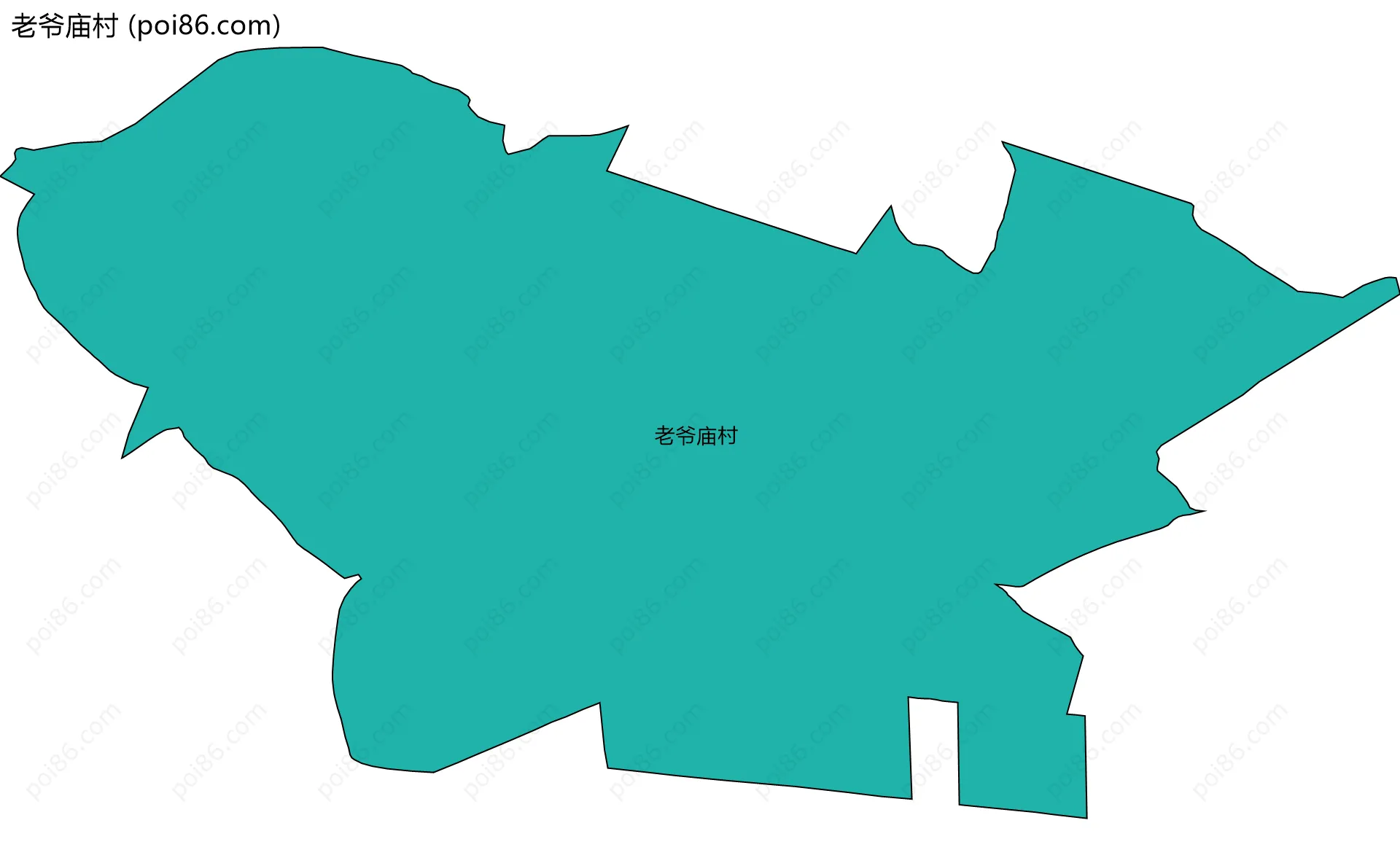 老爷庙村边界地图