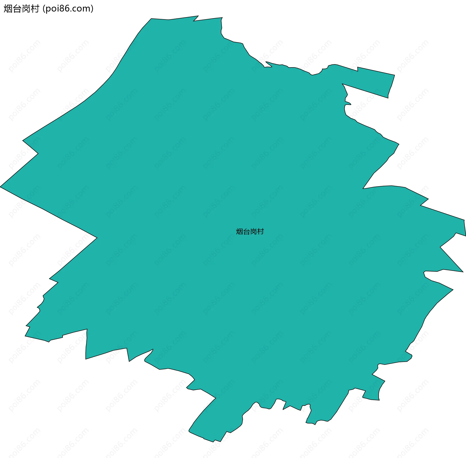 烟台岗村边界地图