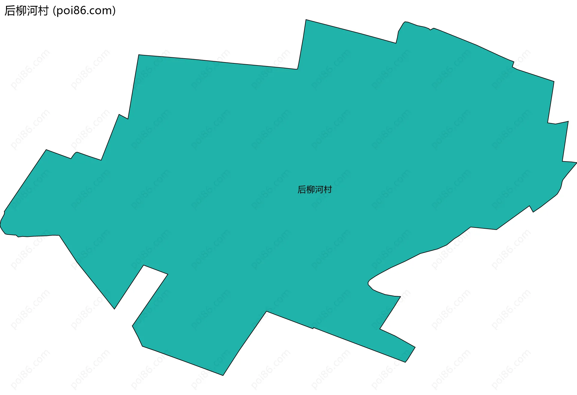 后柳河村边界地图