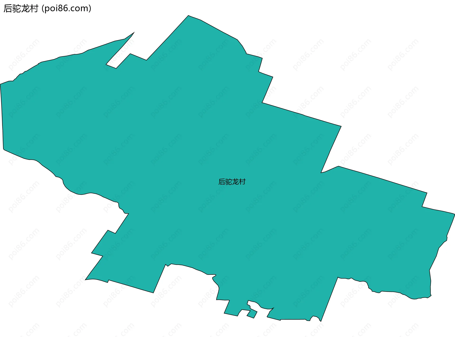 后驼龙村边界地图