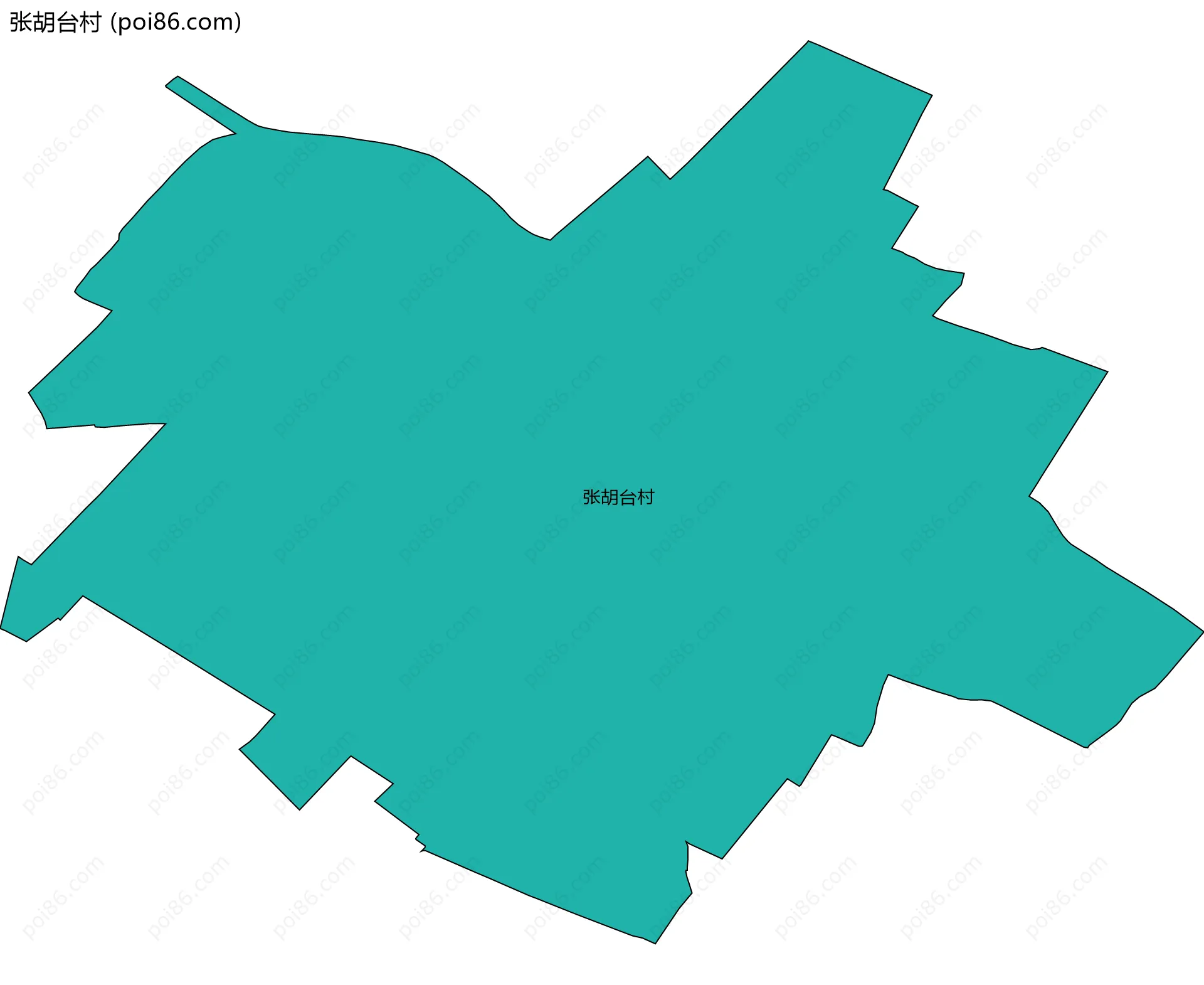 张胡台村边界地图