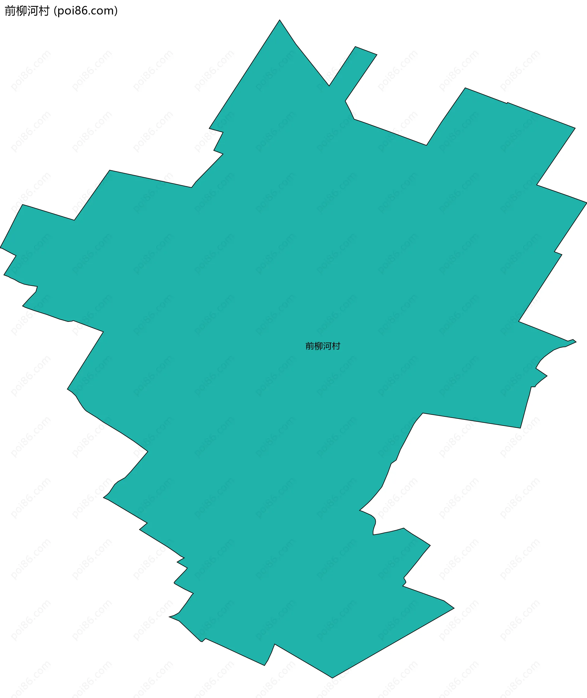 前柳河村边界地图