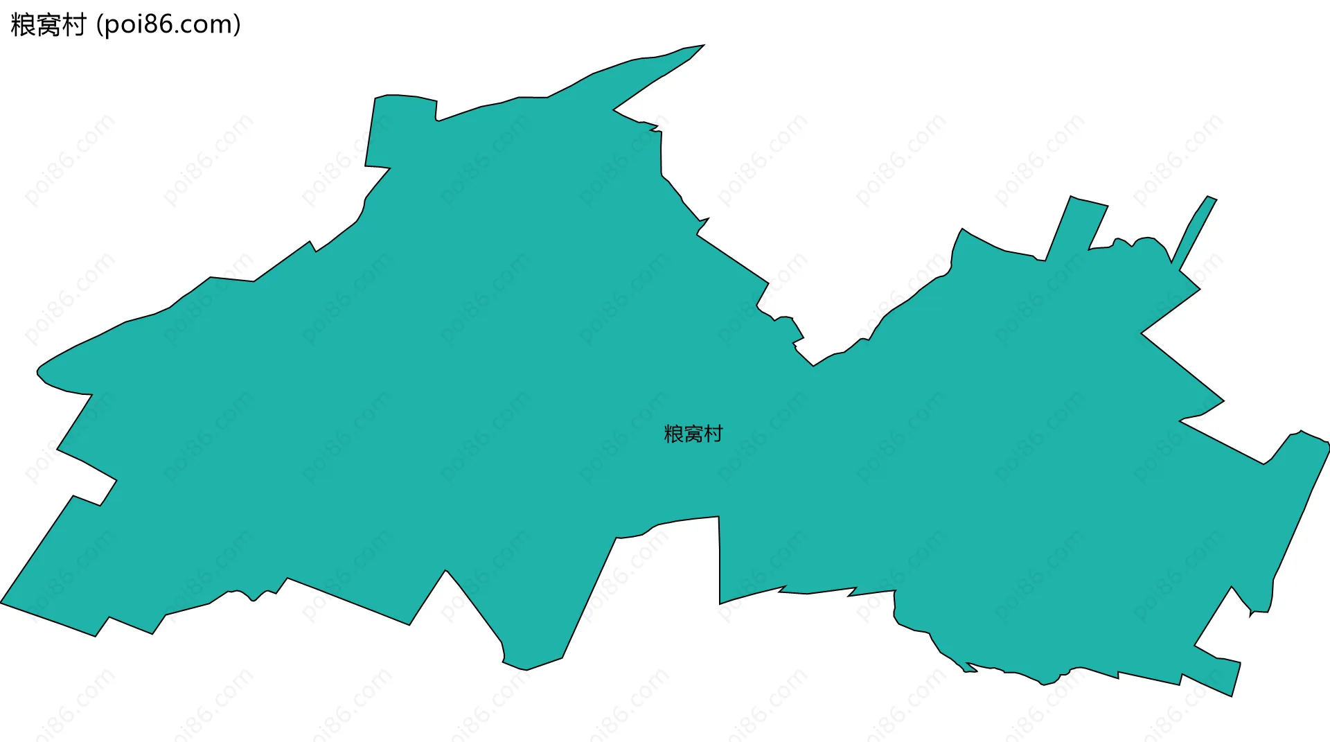 粮窝村边界地图