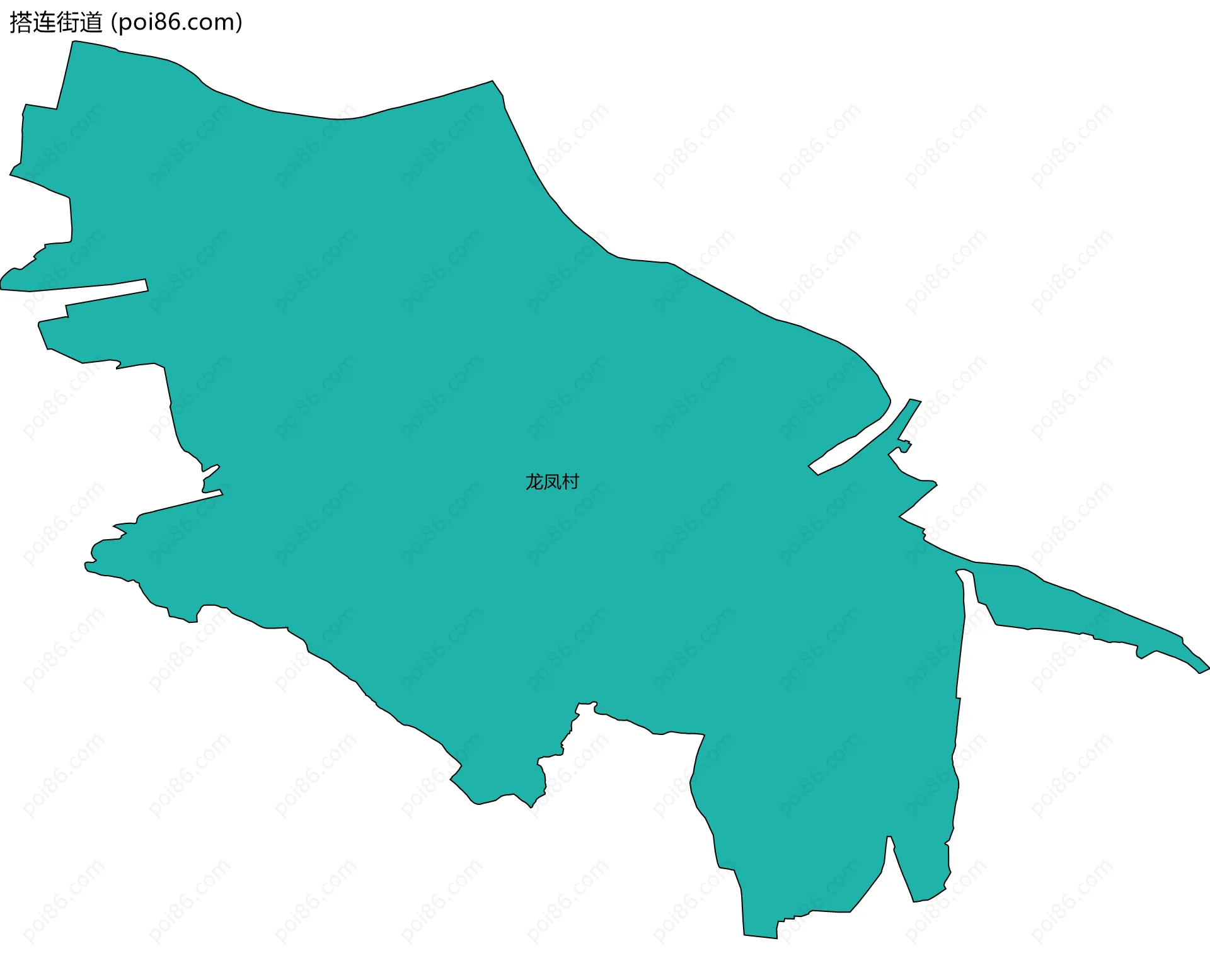 搭连街道边界地图(五级行政区划)