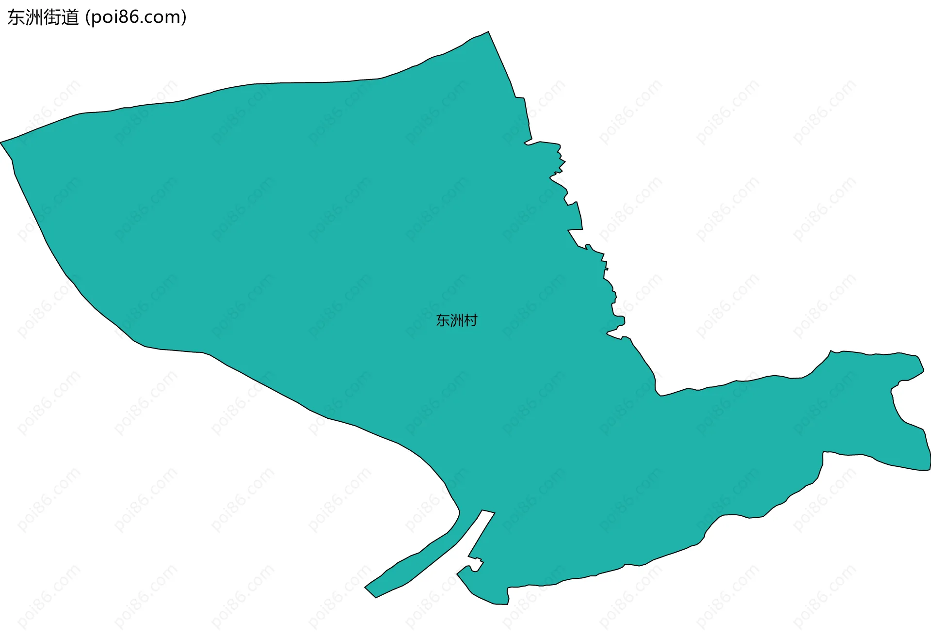 东洲街道边界地图(五级行政区划)