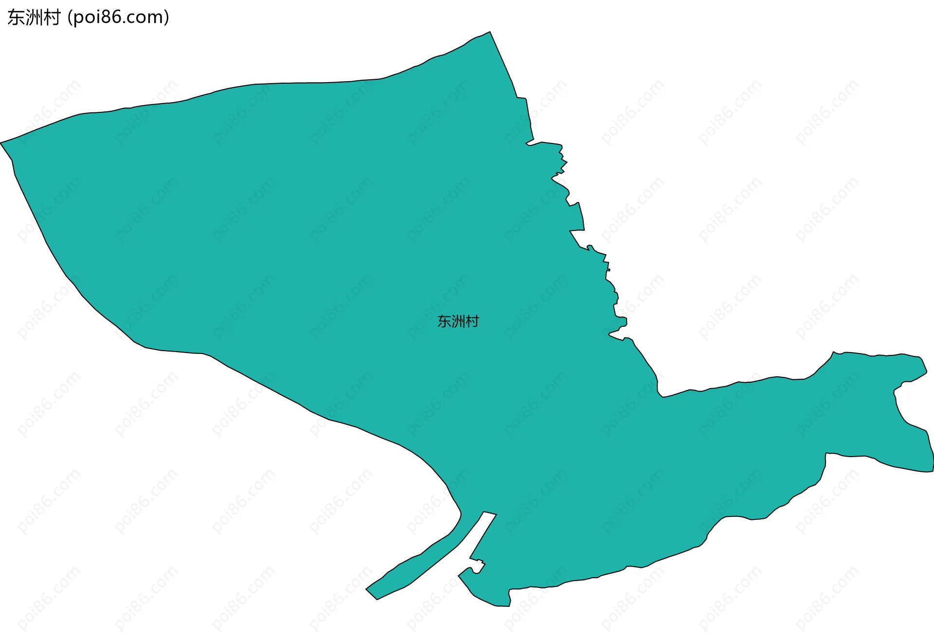 东洲村边界地图