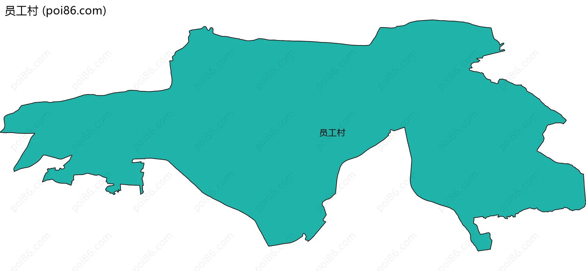 员工村边界地图