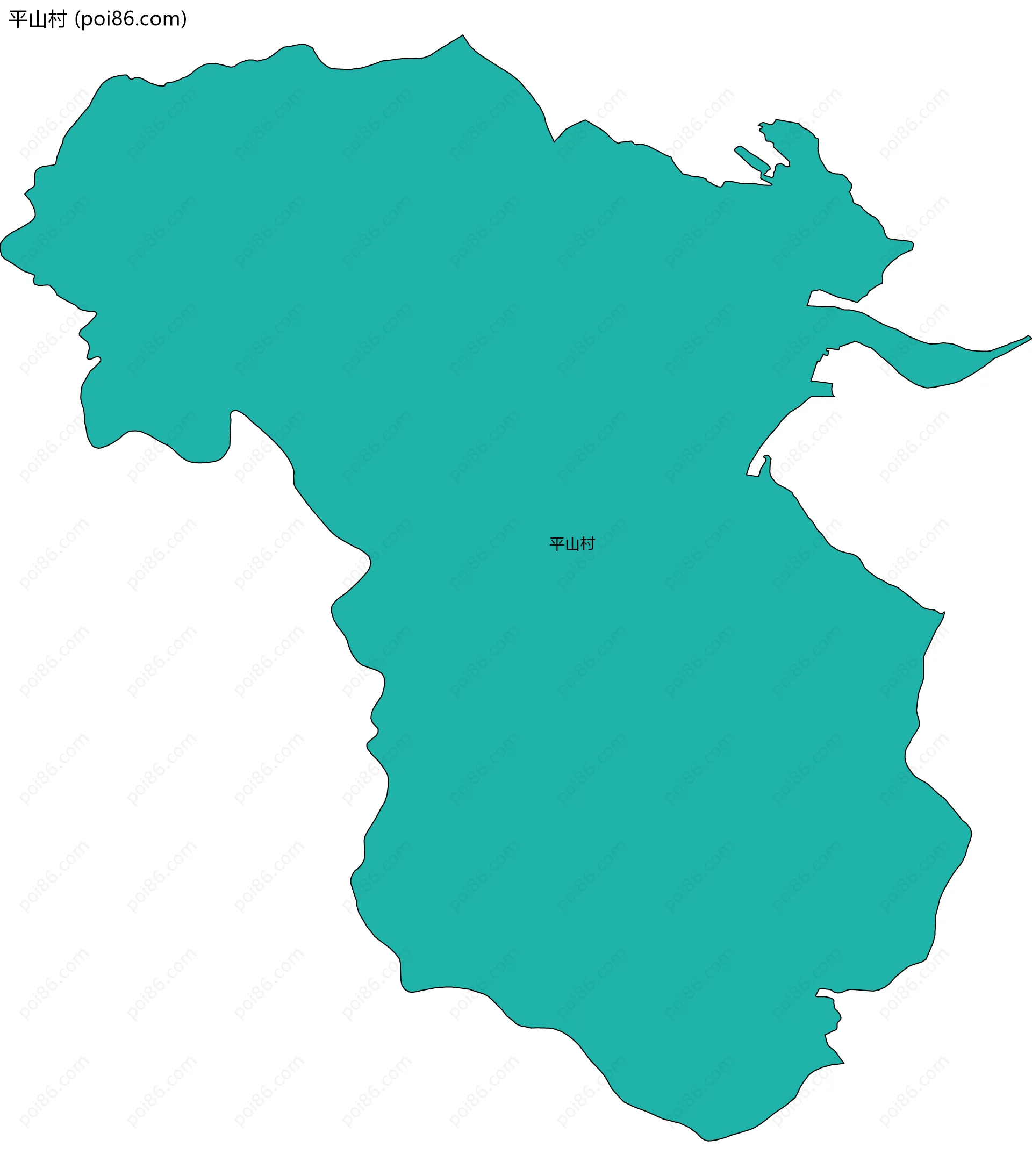 平山村边界地图
