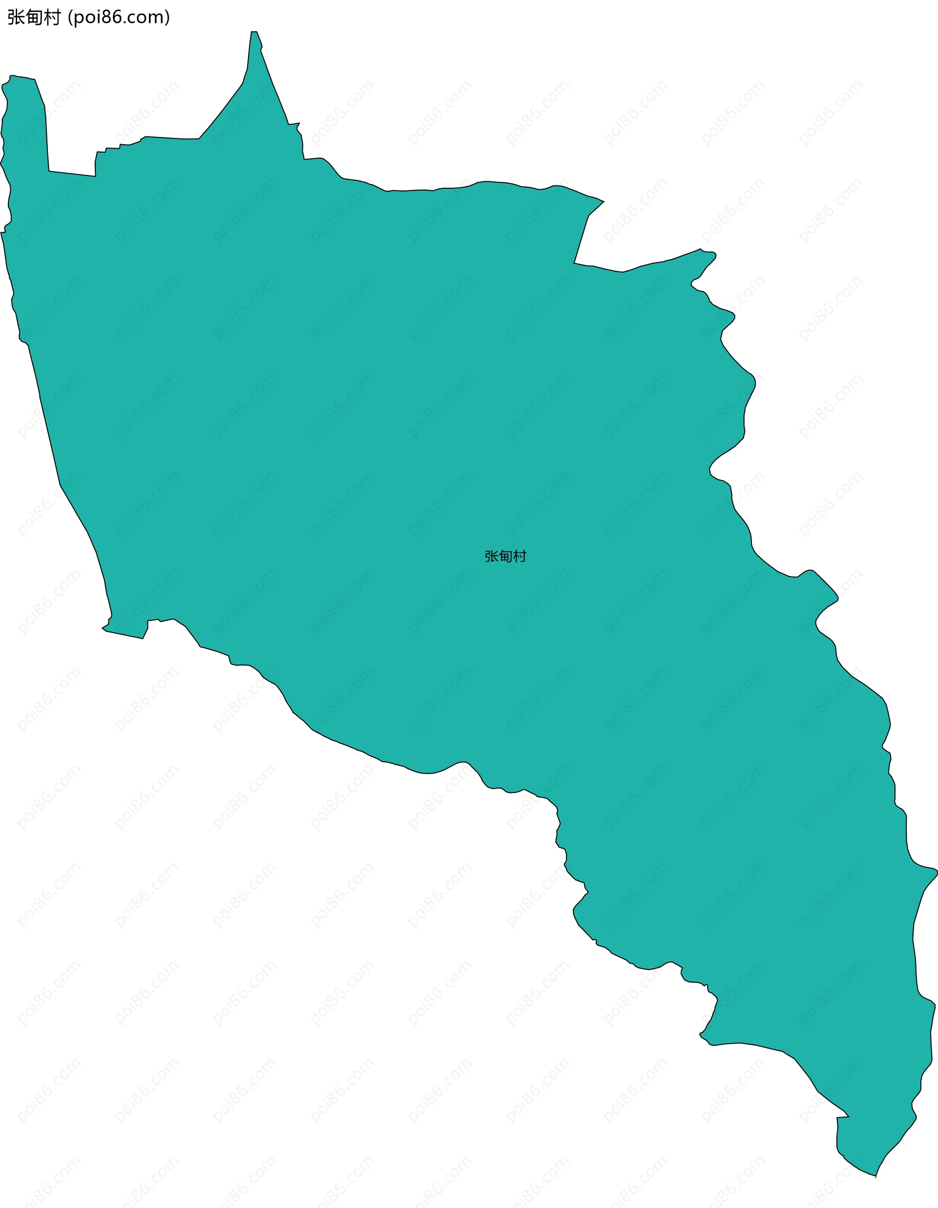 张甸村边界地图